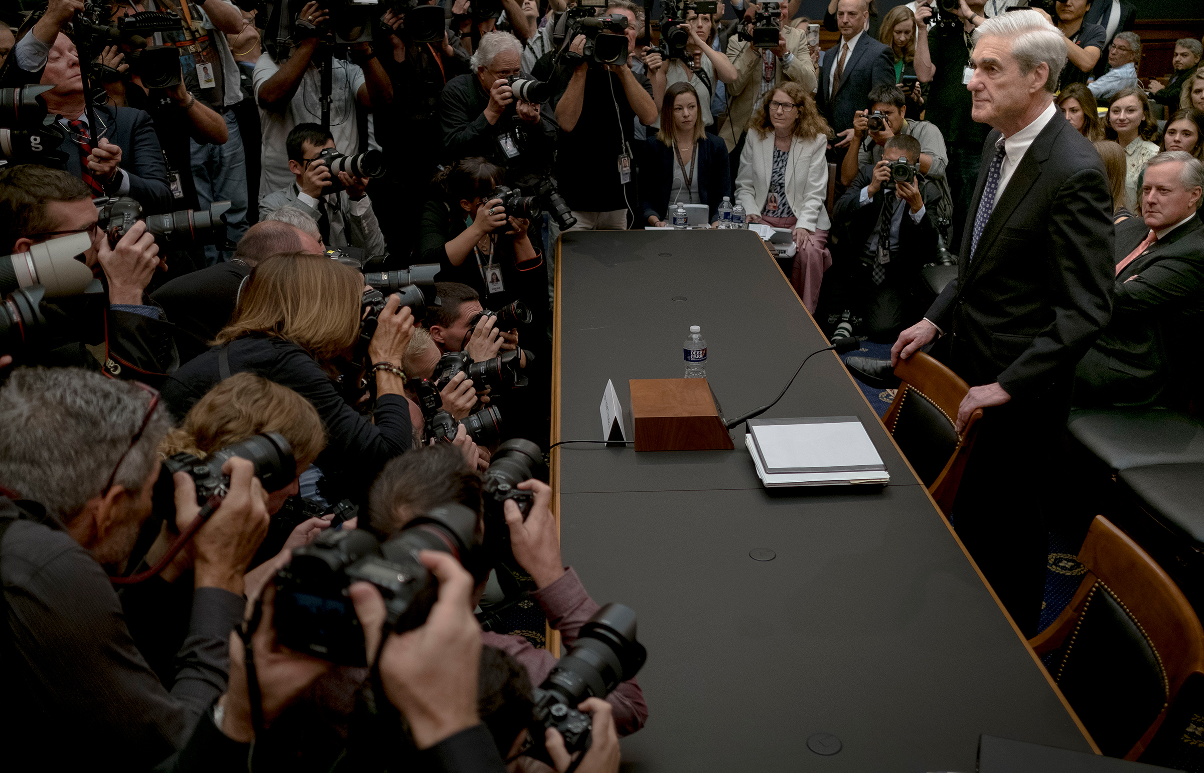 Special Counsel Robert Mueller prepares to testify before the House Judiciary Committee in Washington, D.C., on July 24, 2019.