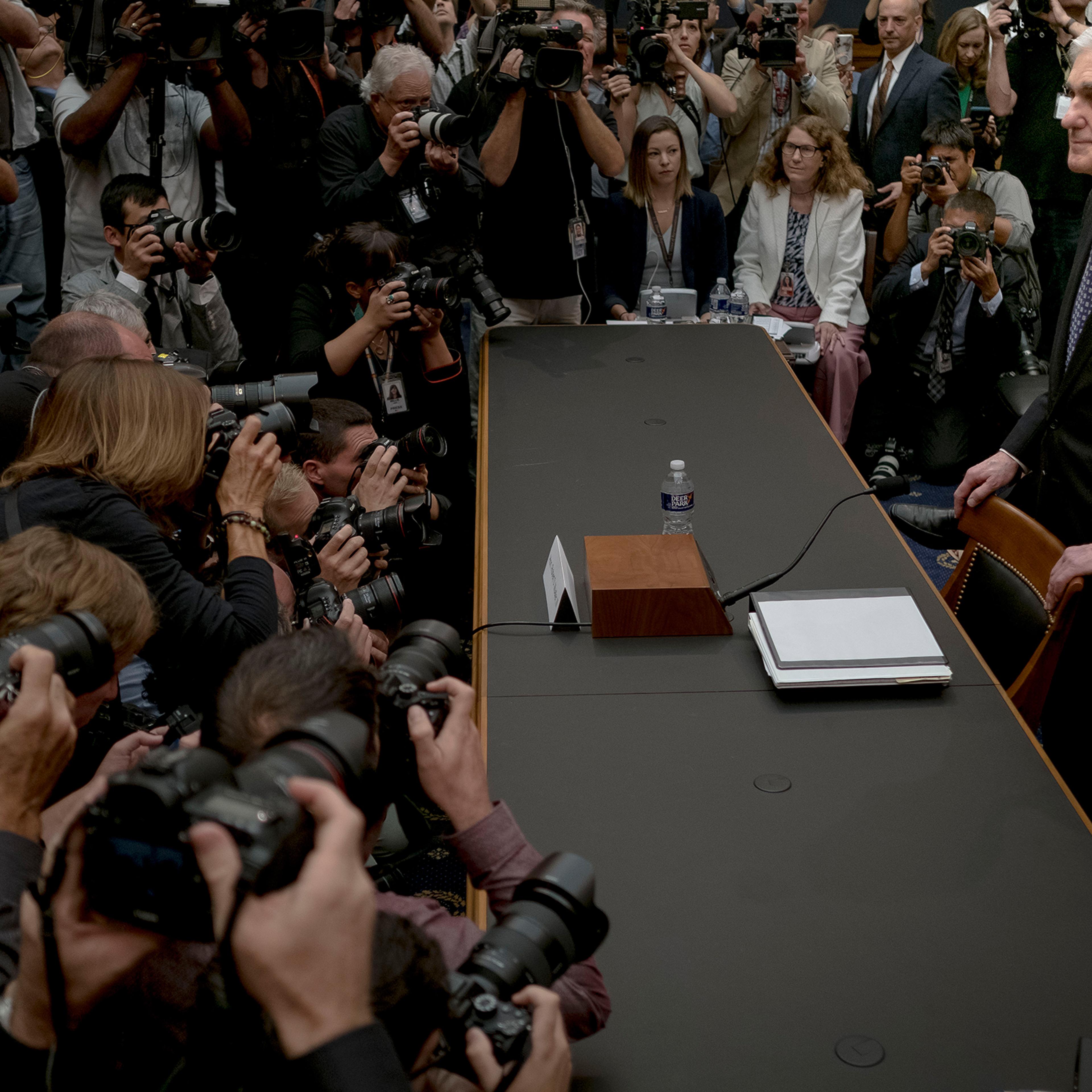 Special Counsel Robert Mueller prepares to testify before the House Judiciary Committee in Washington, D.C., on July 24, 2019.