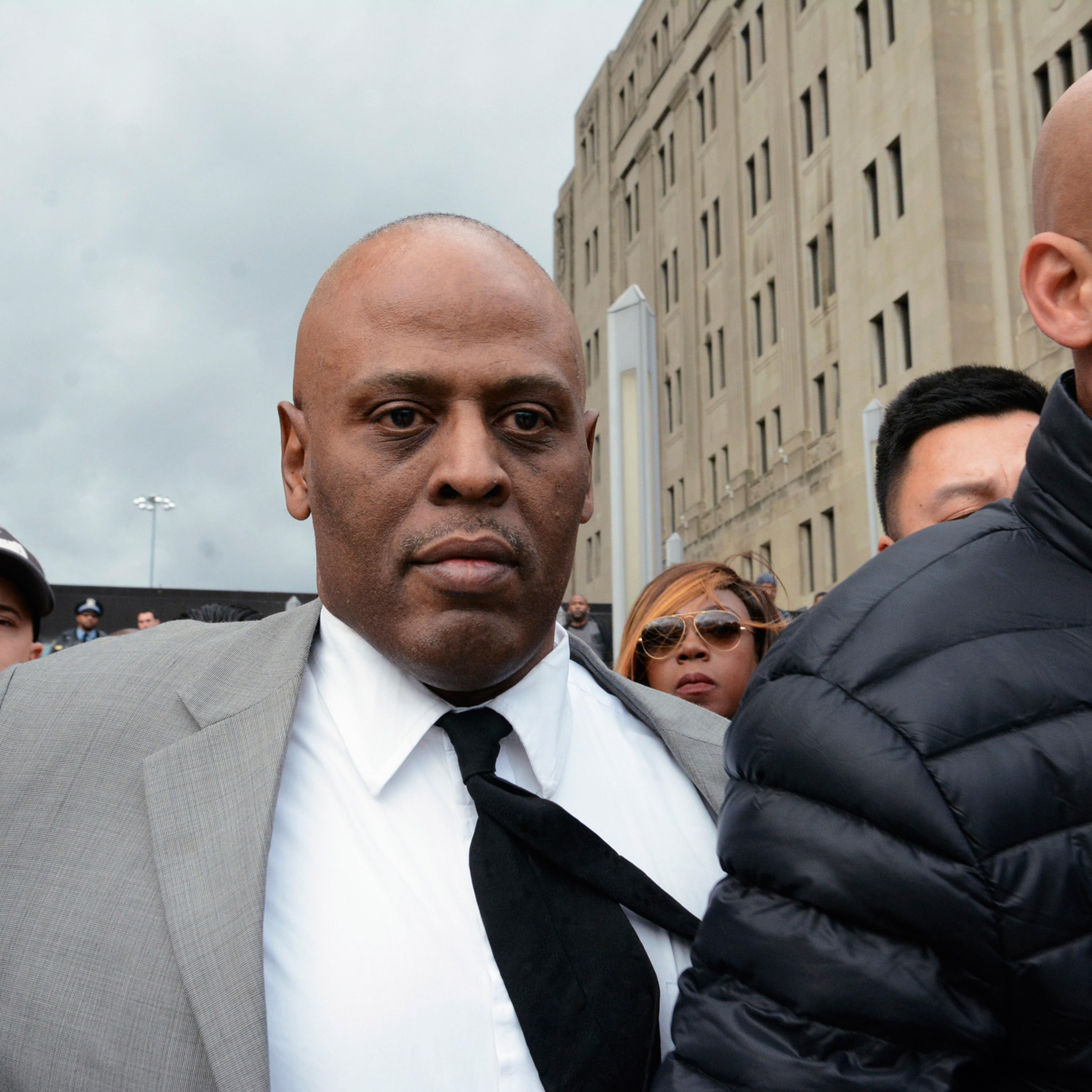 Chicago Police Commander Glenn Evans, who was accused of shoving his gun down a suspect's throat and pressing a stun gun to the man's groin in 2013, leaves the Criminal Courts Building in Chicago on Dec. 14, 2015.