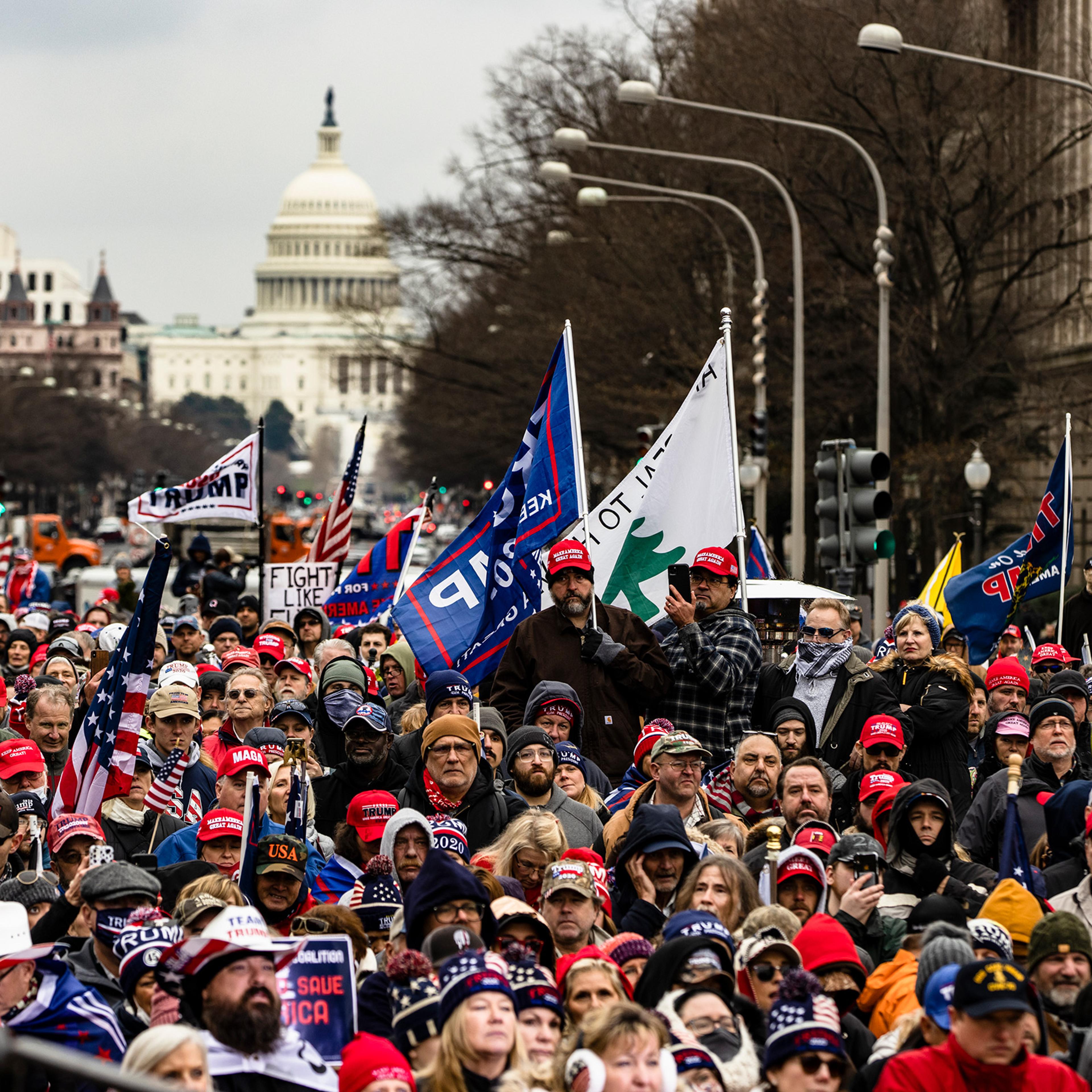 Trump Supporters Rally In Freedom Plaza In Washington, DC