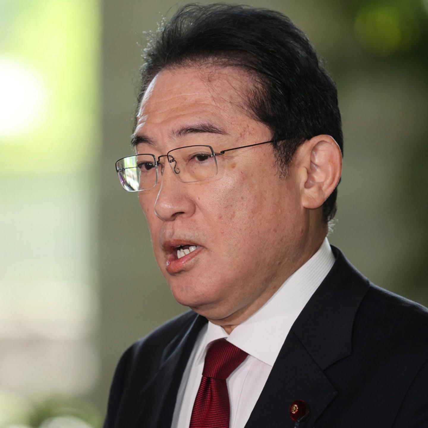 Japanese Prime Minister Fumio Kishida in Tokyo on April 13, 2023.