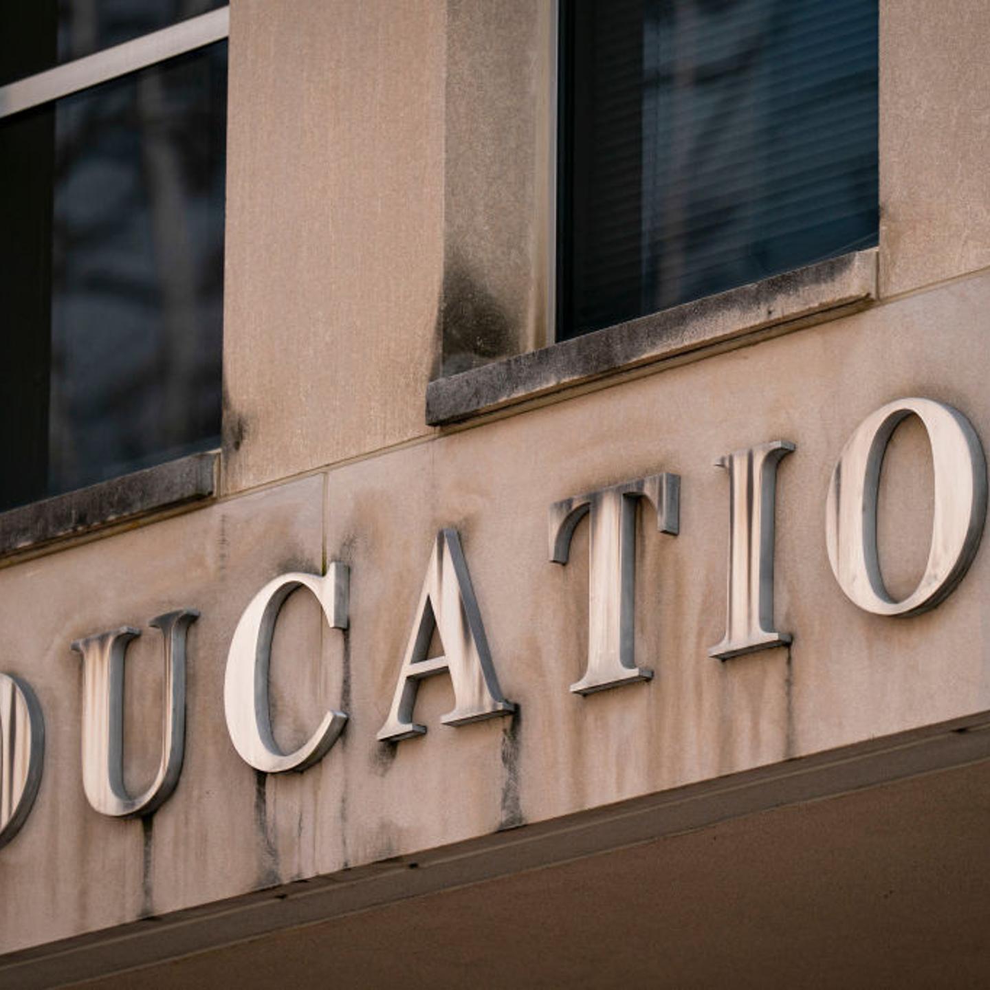 Demonstrators Rally Outside Department Of Education