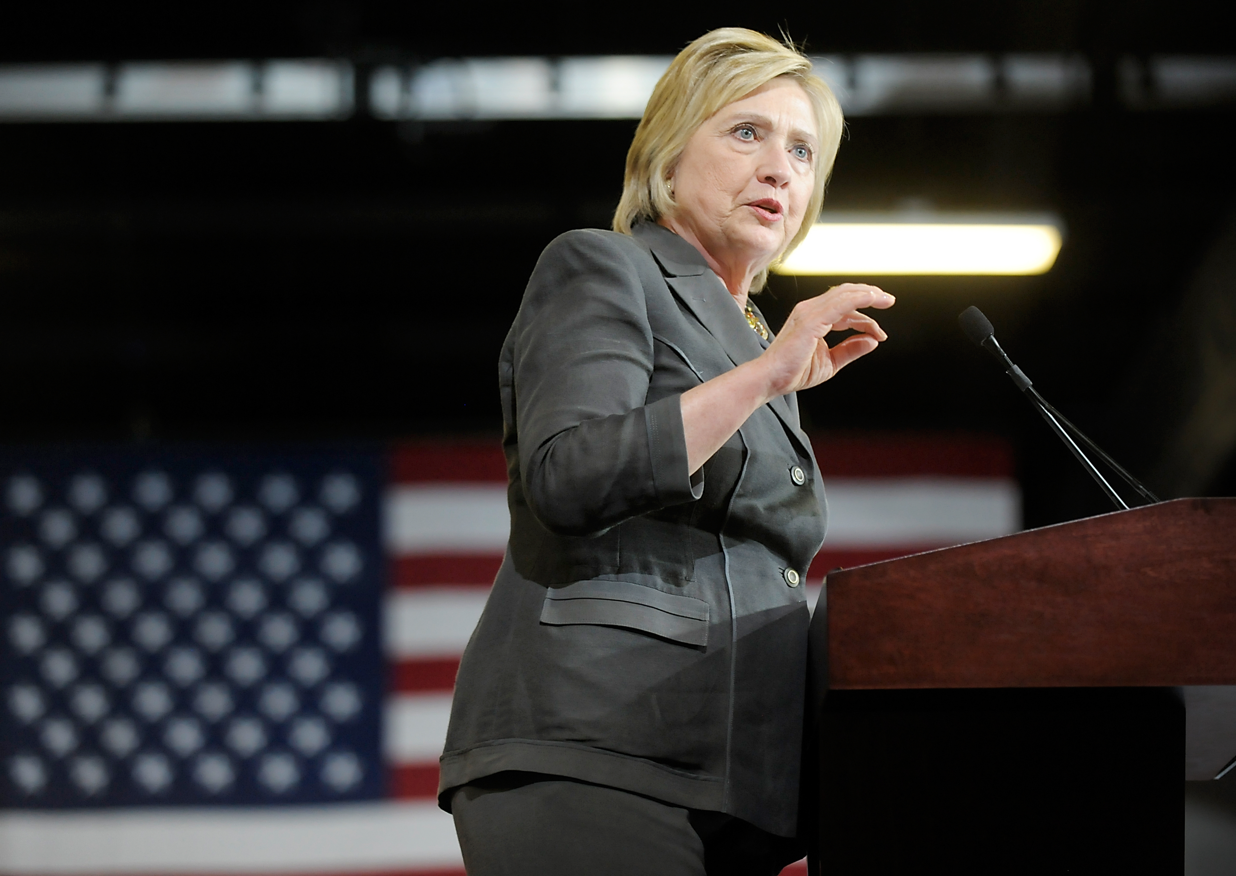 Hillary Clinton Campaigns In Raleigh, North Carolina