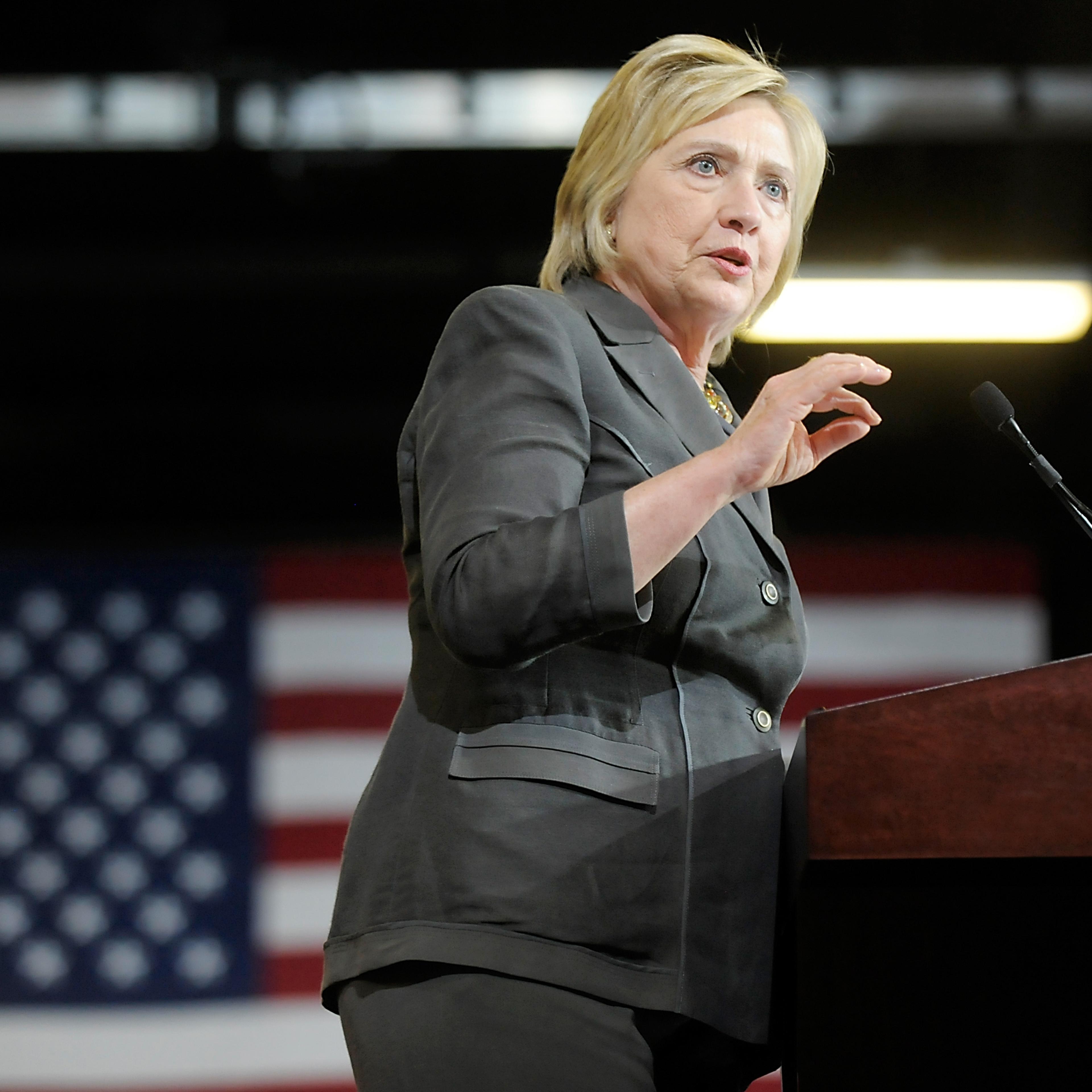 Hillary Clinton Campaigns In Raleigh, North Carolina