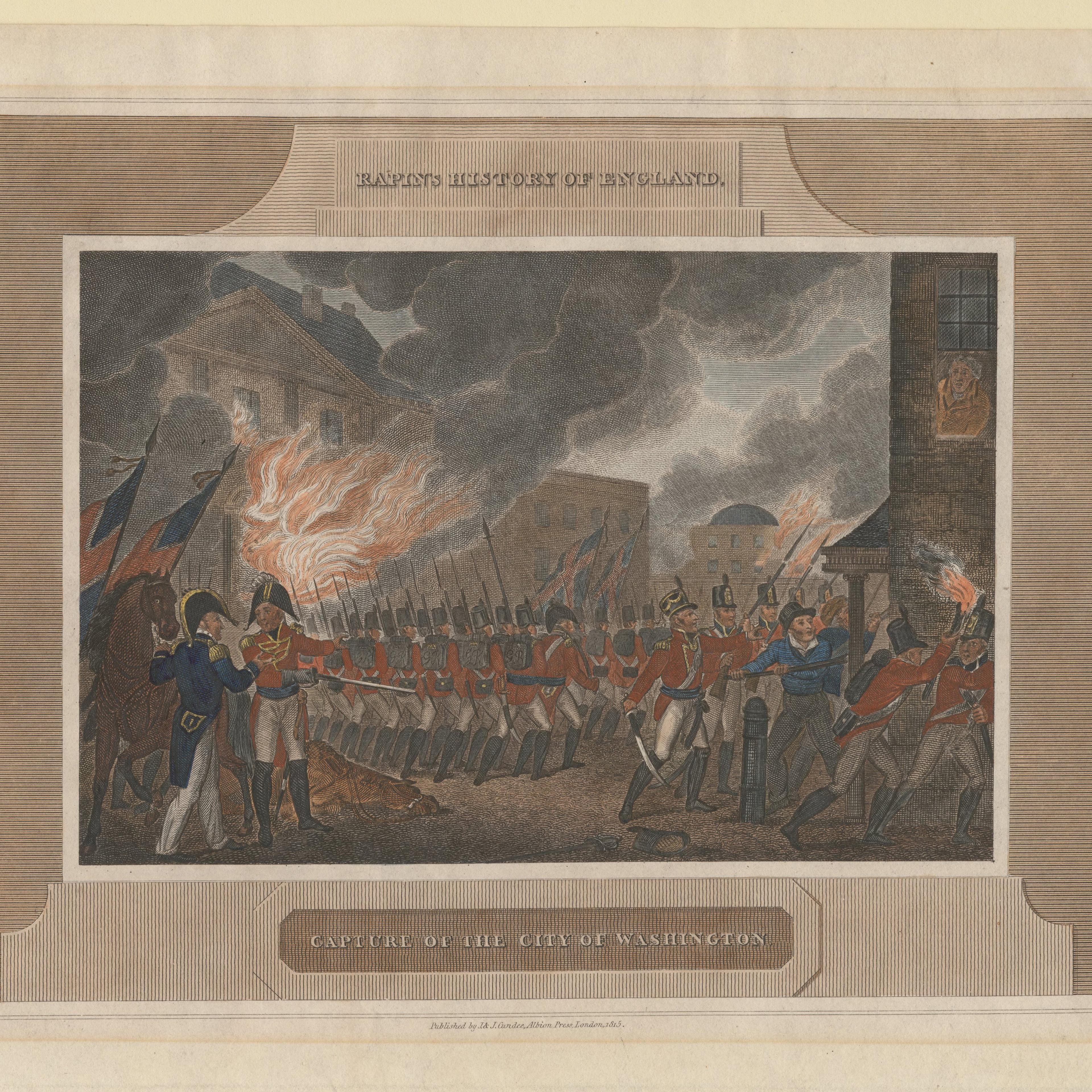Capture and Burning of the city of Washington, 1815. White House
