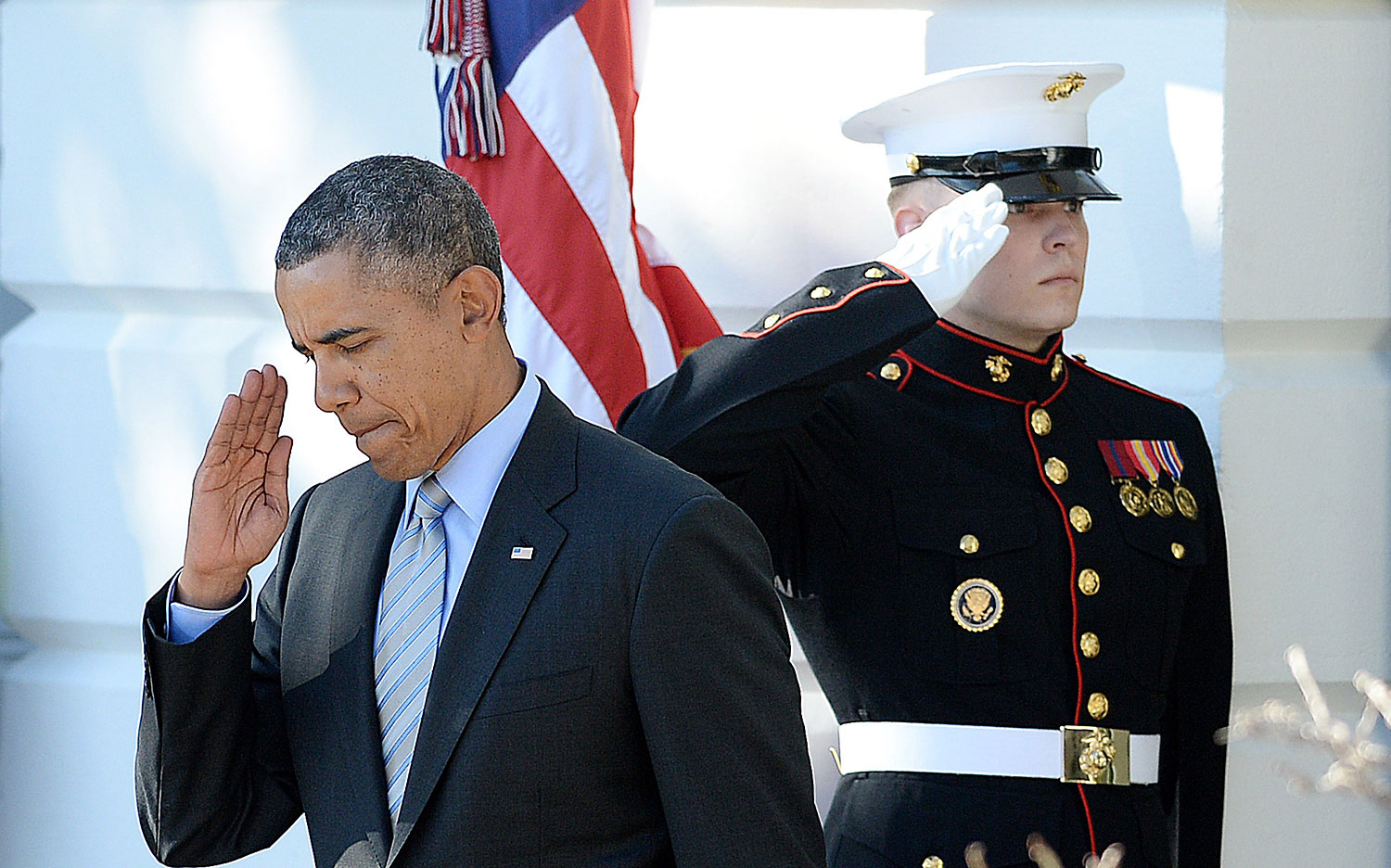 President Barack Obama on the South Lawn of the White House on March 10 2014.