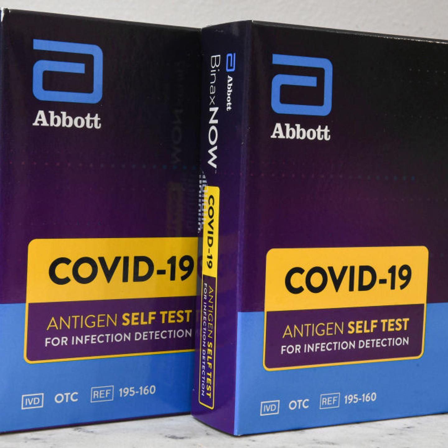 In this photo illustration, the Abbott's at-home covid-19