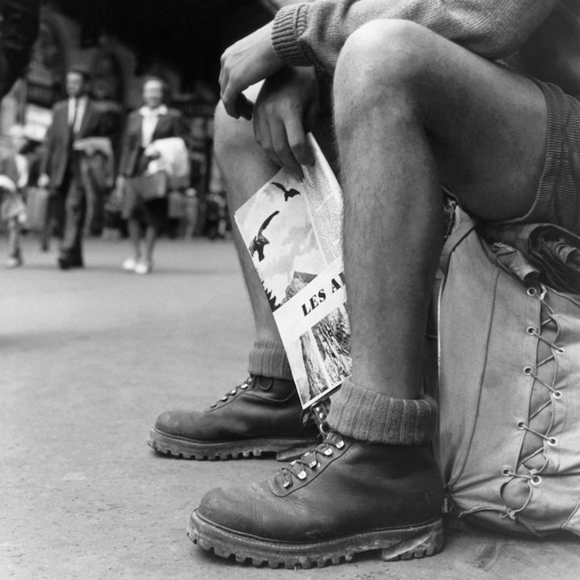 Legs Of A Scout Returning From Vacation In 1960.
