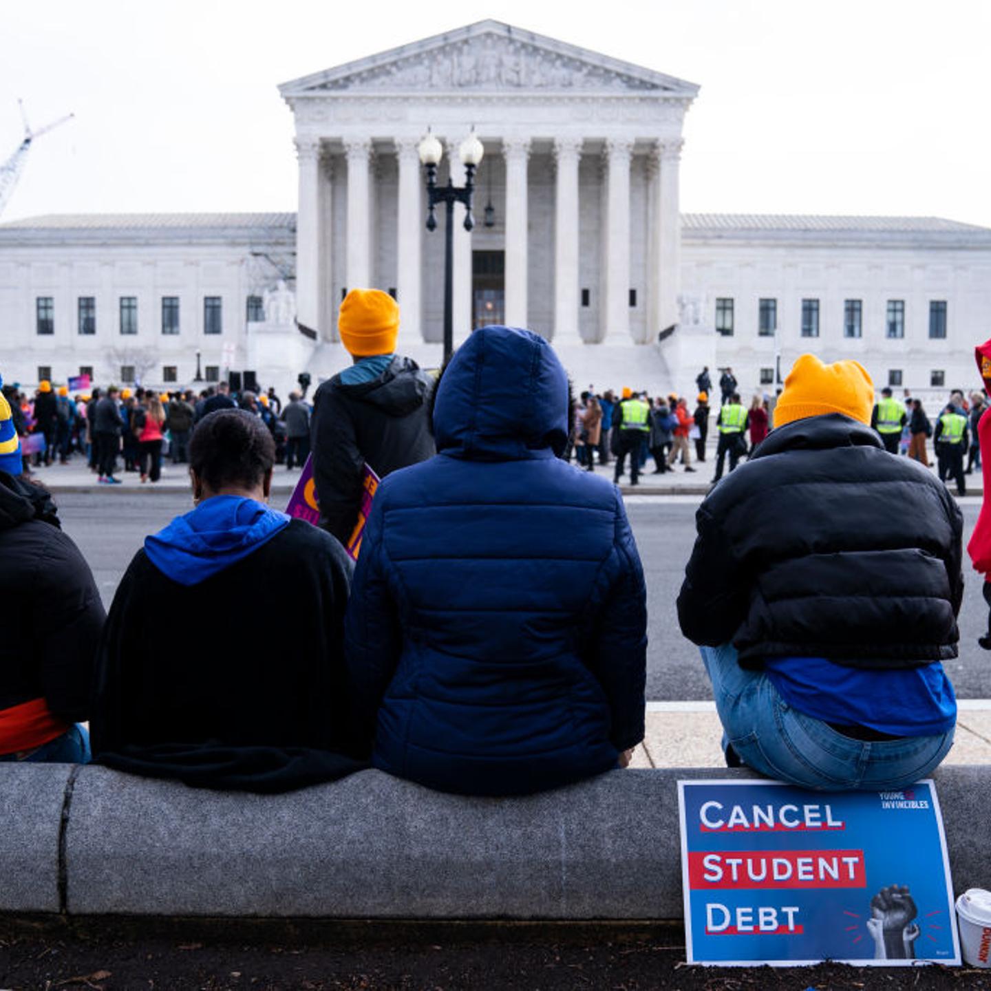 Student Debt Cancellation Protest Outside of the Supreme Court
