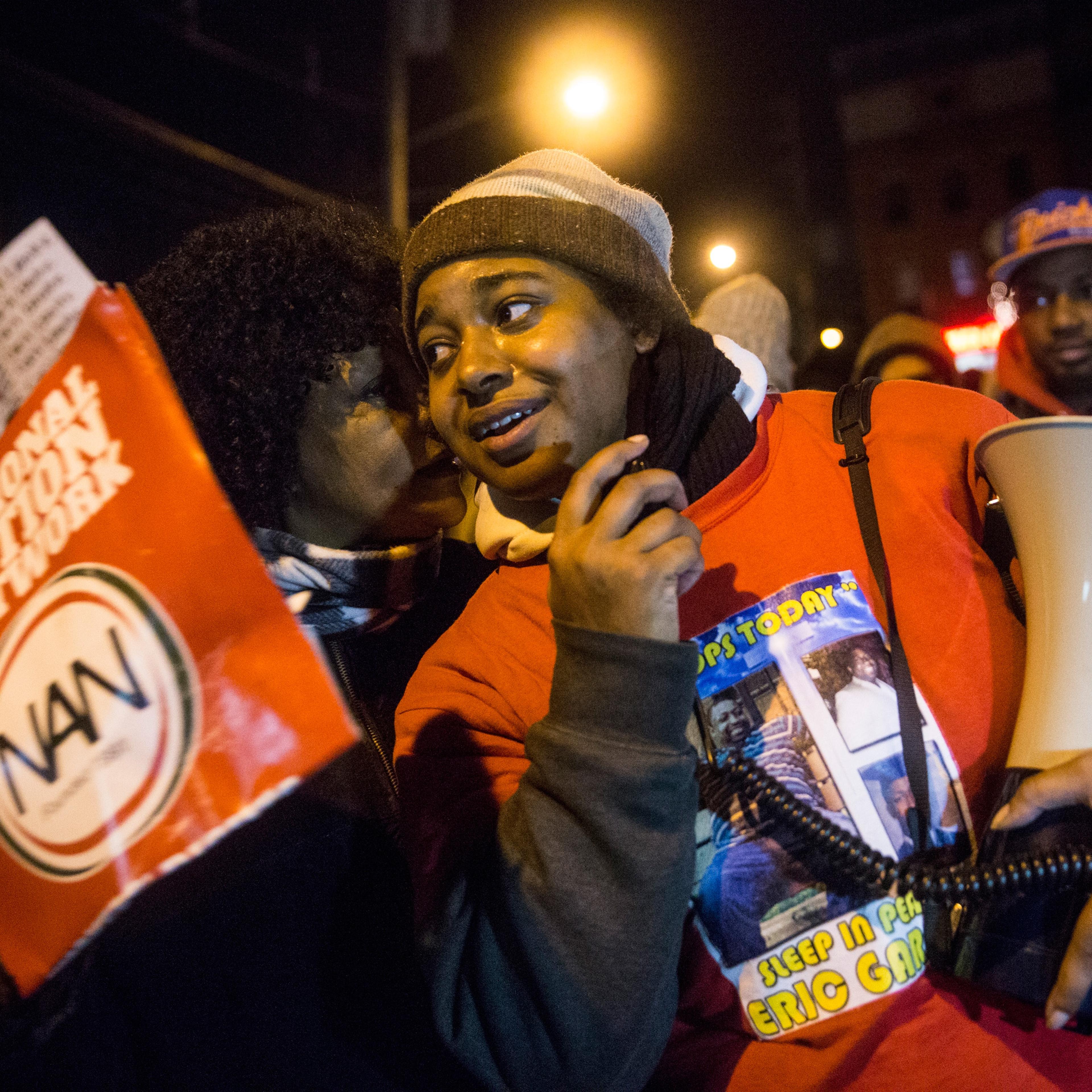 Daughter Of Eric Garner Leads Protest March In Staten Island