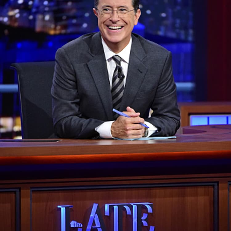 Stephen Colbert during a taping of The Late Show with Stephen Colbert, Thursday Sept 10, 2015 on the CBS Television Network.