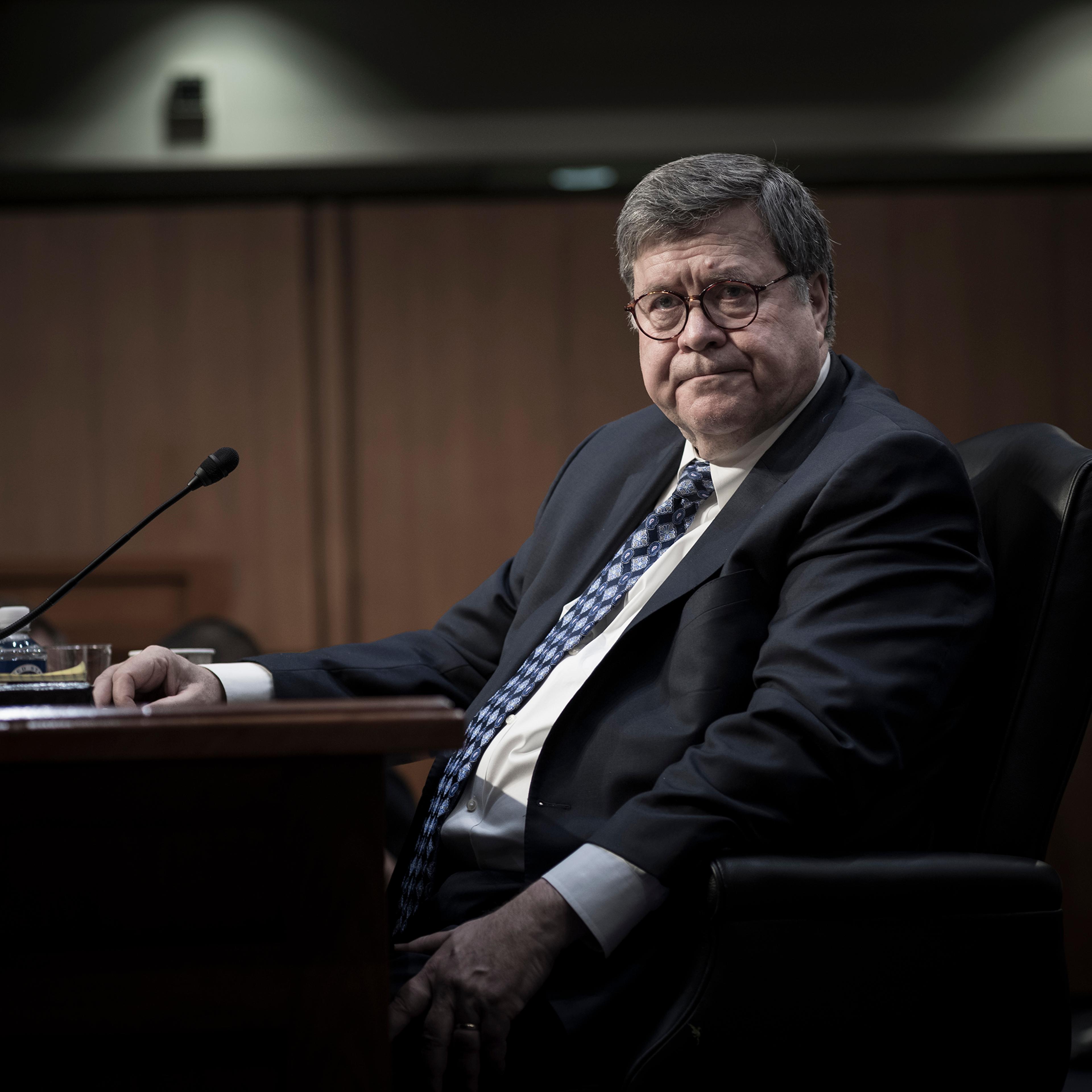 William Barr faces the Senate Judiciary Committee on the first morning of his confirmation hearing.