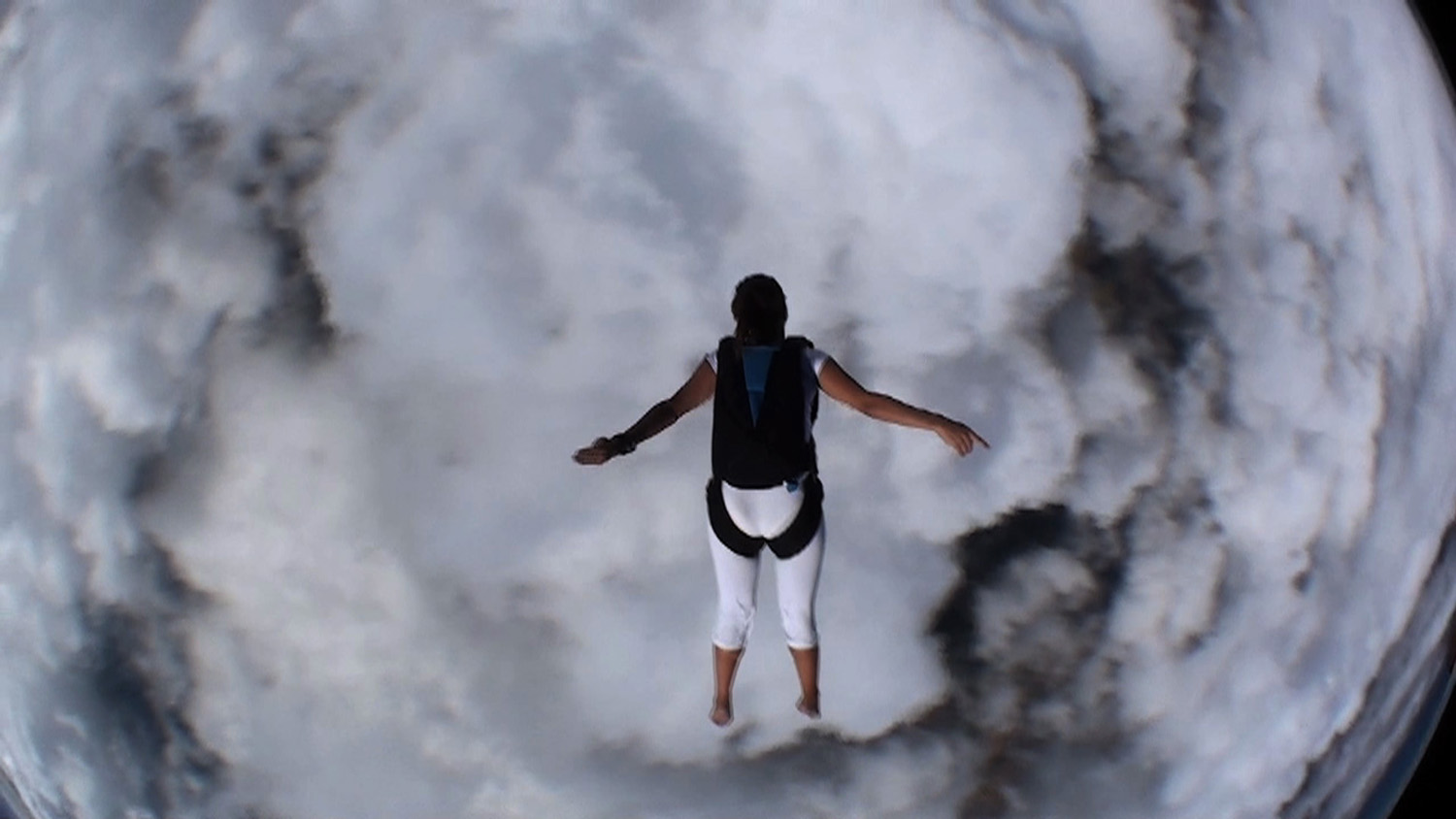 Vania Da Rui, an American female bare foot free-falling sky diver in Kevin Macdonald's <i>Life in a Day</i>, produced by Scott Free UK.
