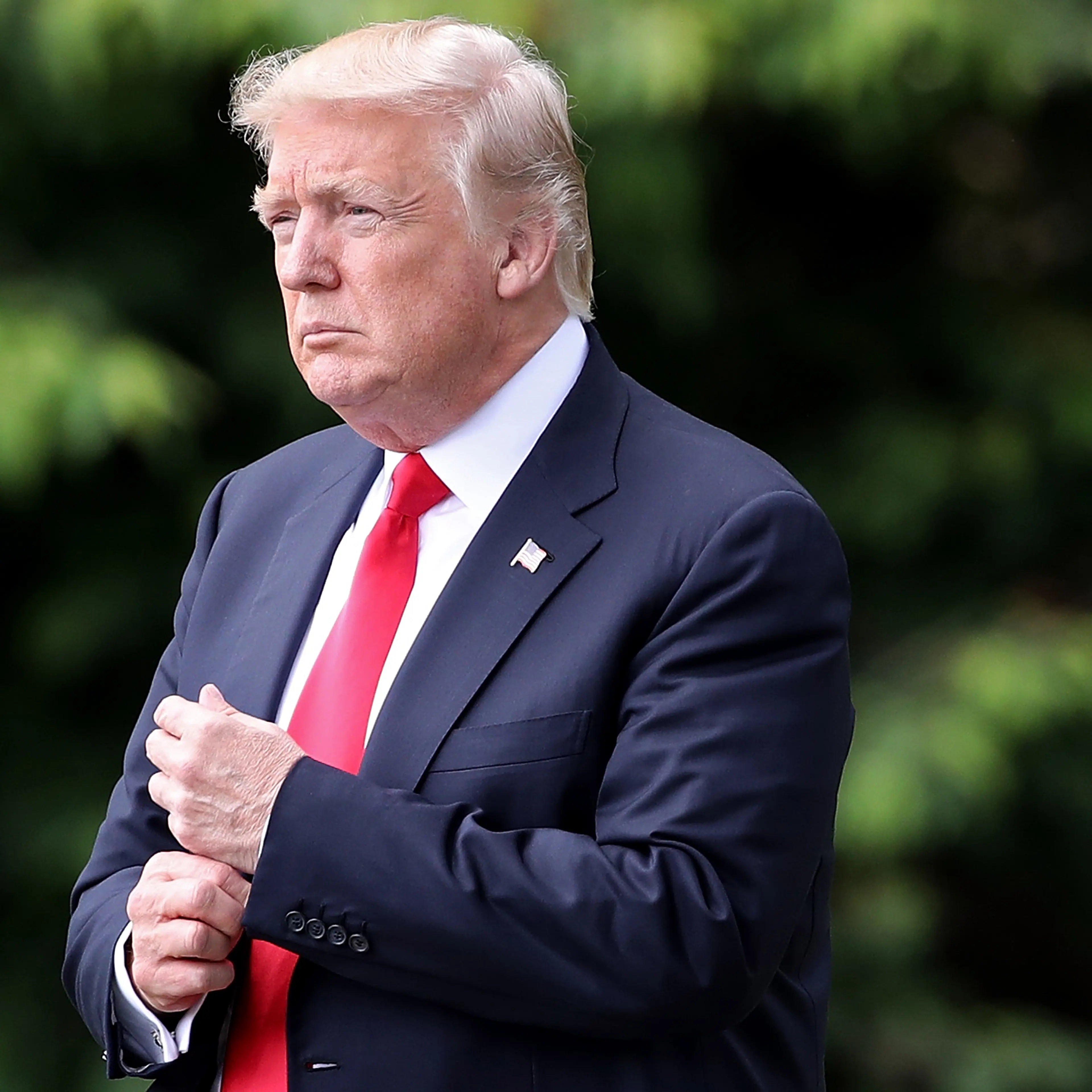 President Trump Departs White House En Route To Cincinnati, Ohio