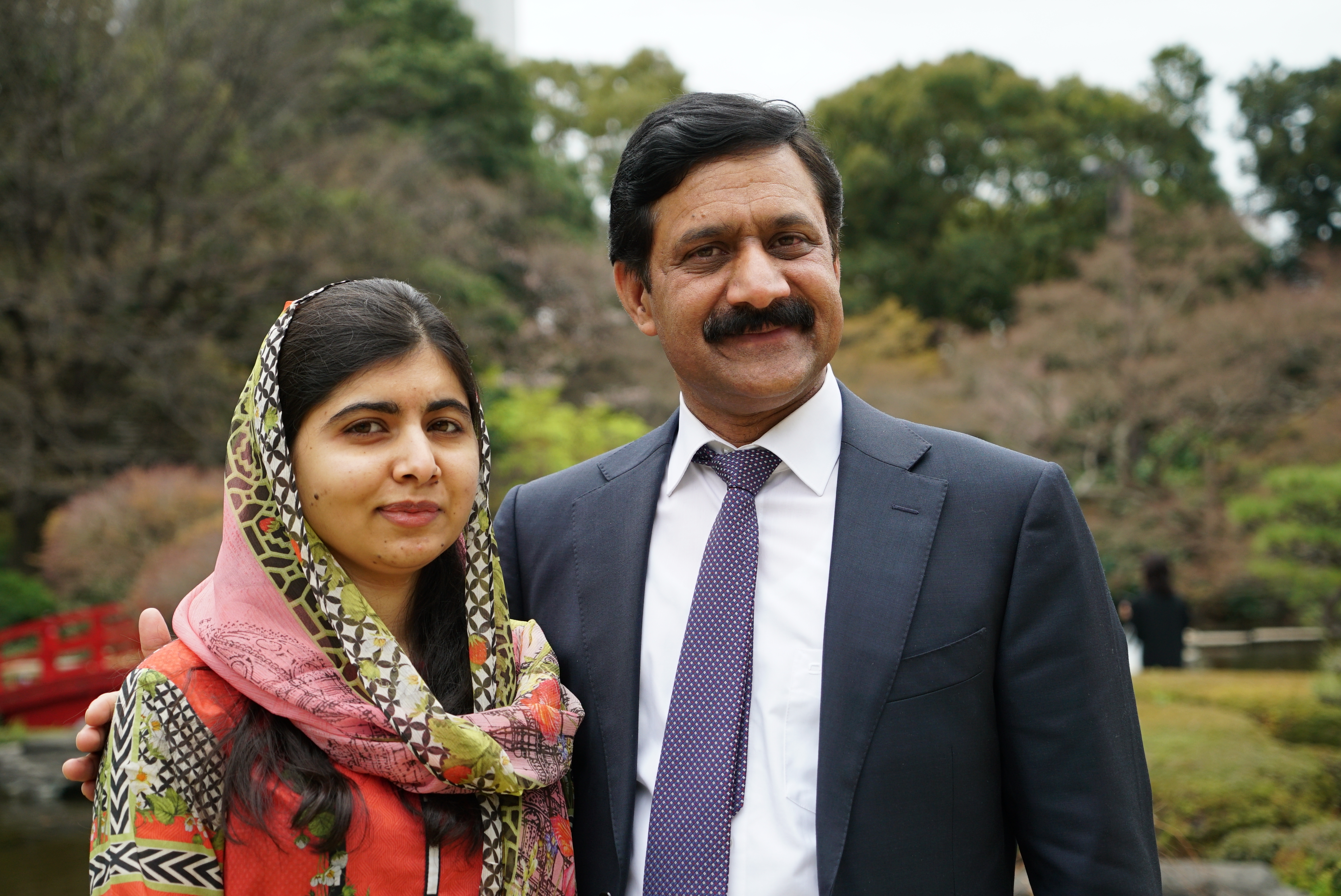 Ziauddin Yousafazi with his daughter Malala