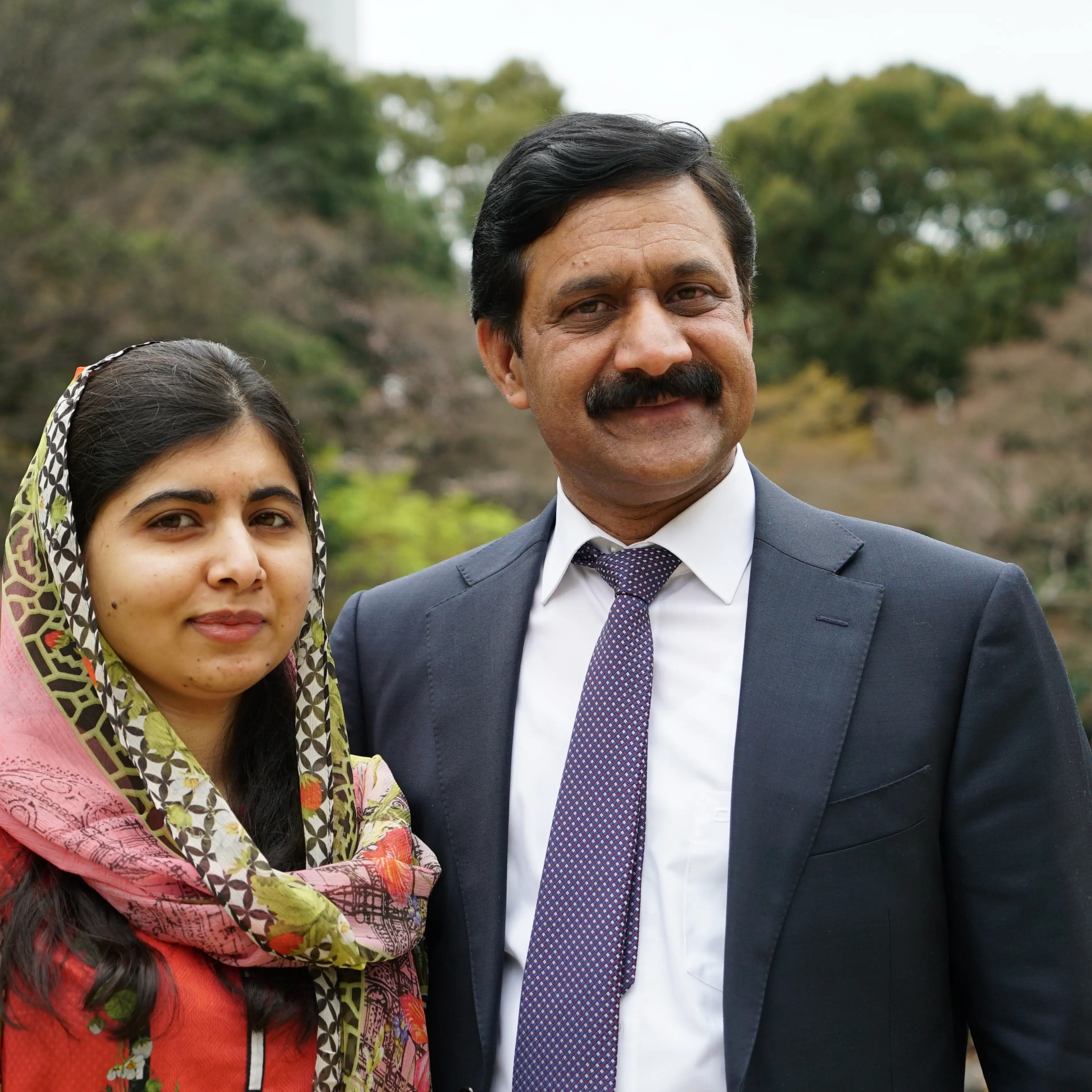 Ziauddin Yousafazi with his daughter Malala
