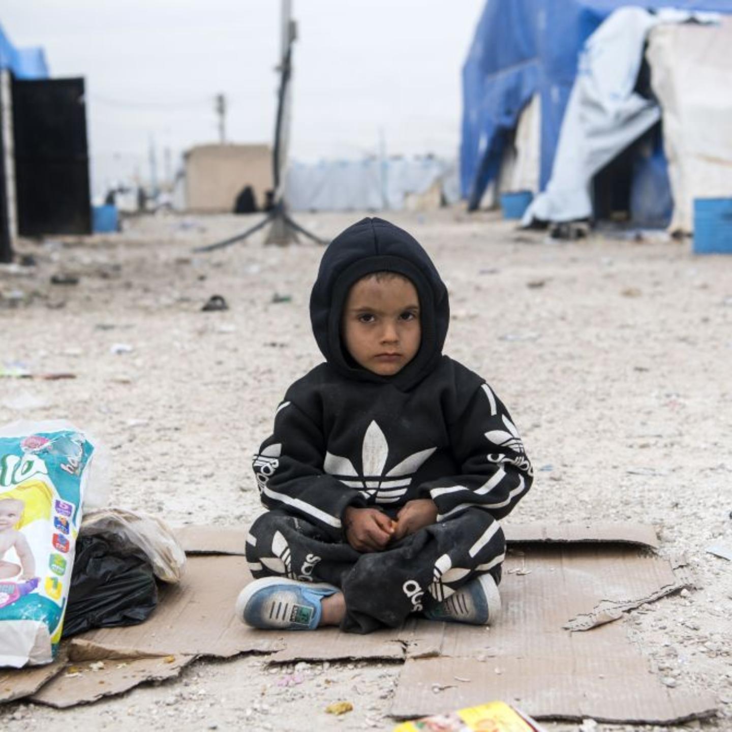 Displaced Syrian Boy at Al-Hol Refugee Camp