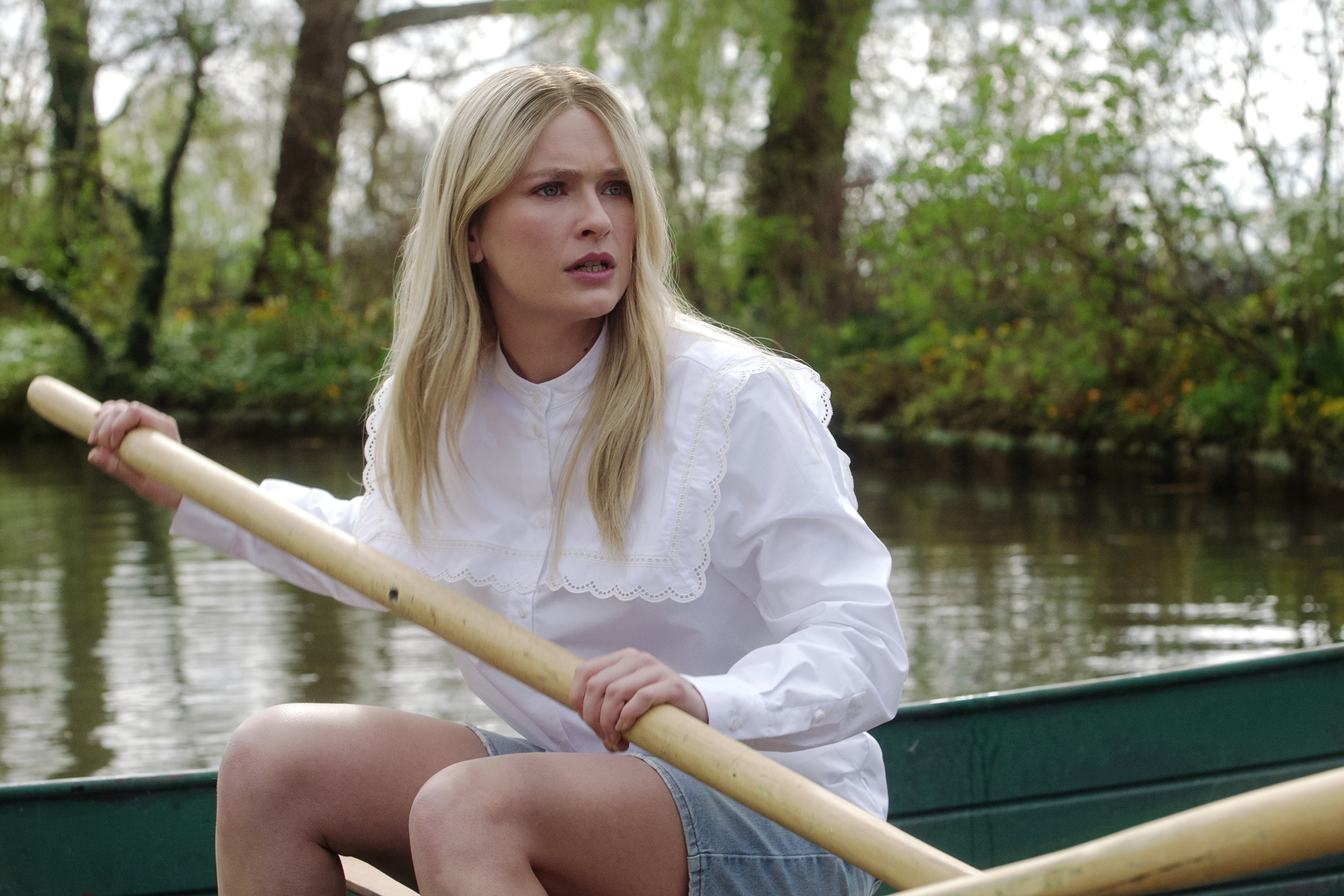 Emily in Paris. Camille Razat as Camille in episode 402 of Emily in Paris.
