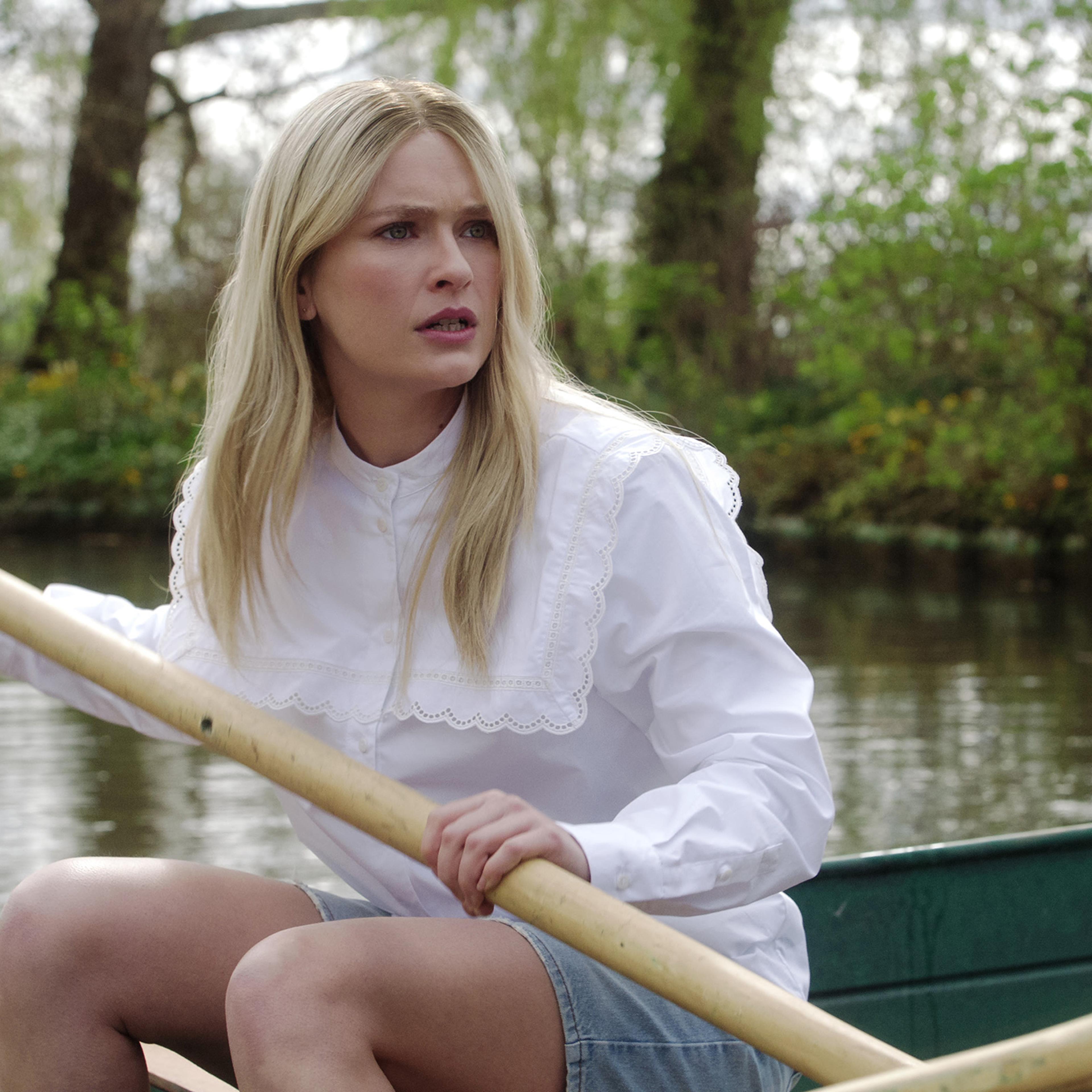 Emily in Paris. Camille Razat as Camille in episode 402 of Emily in Paris.