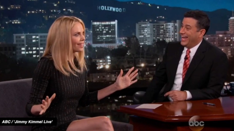 charlize theron jimmy kimmel