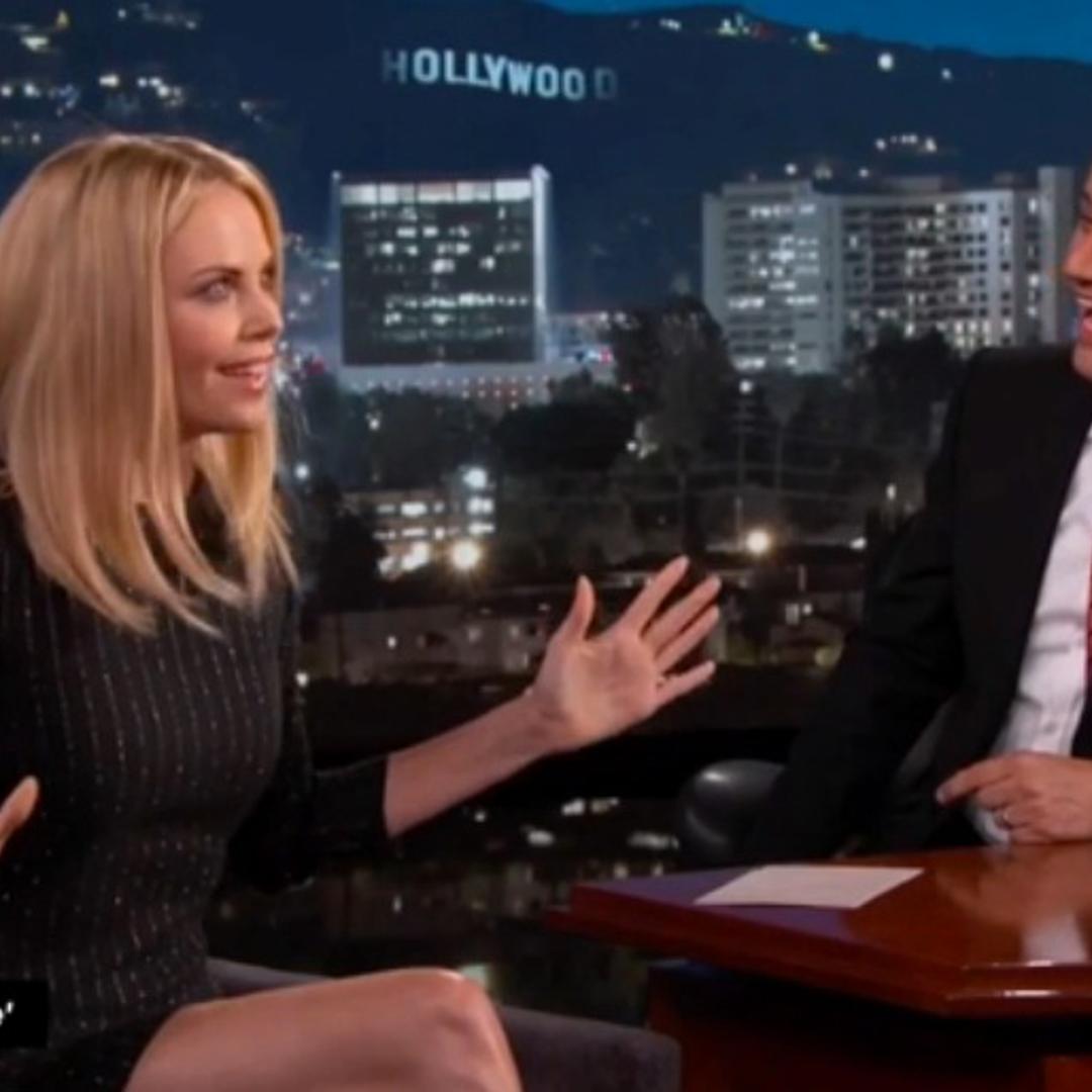 charlize theron jimmy kimmel