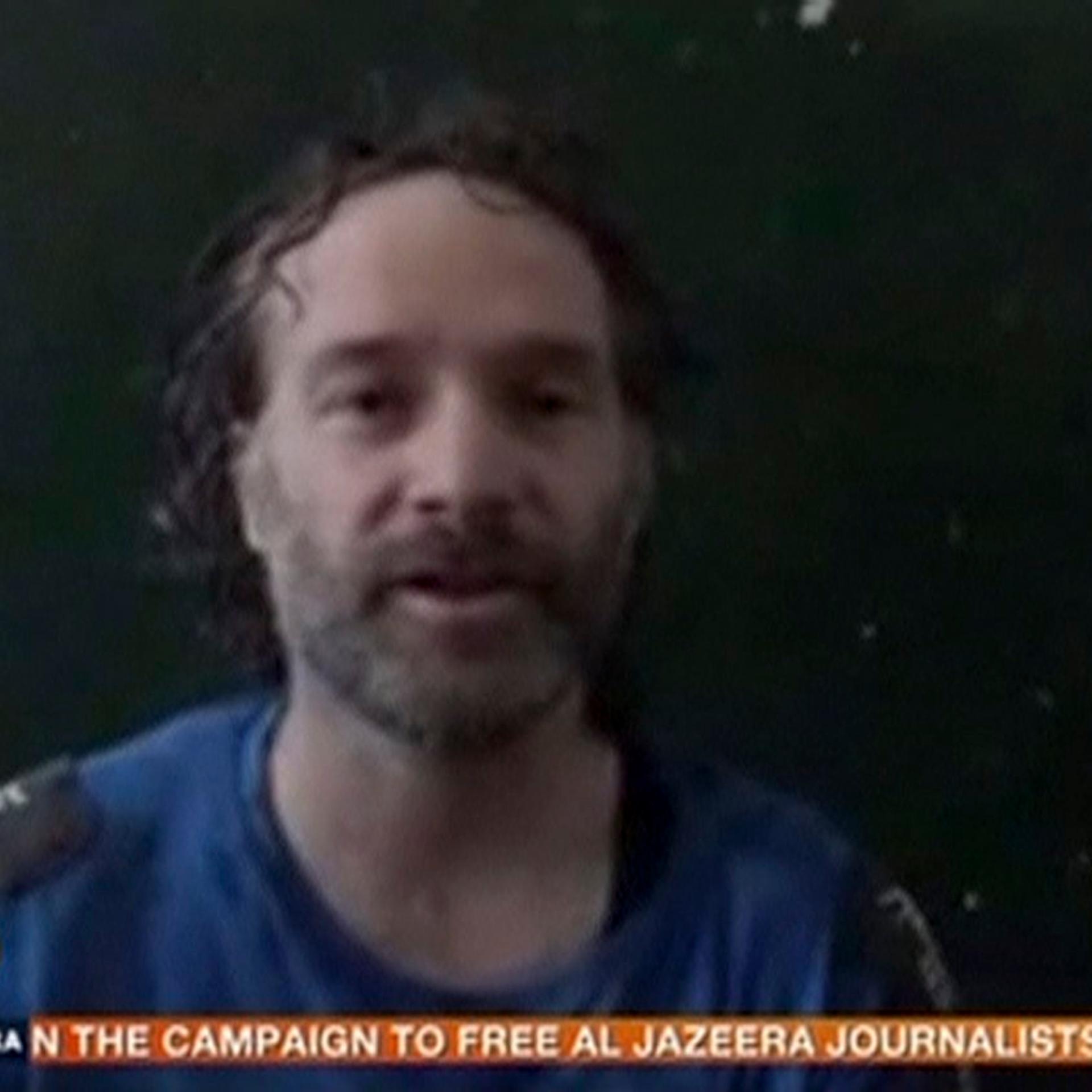 Still frame taken from video shows U.S. journalist Peter Theo Curtis, who has been freed by kidnappers in Syria