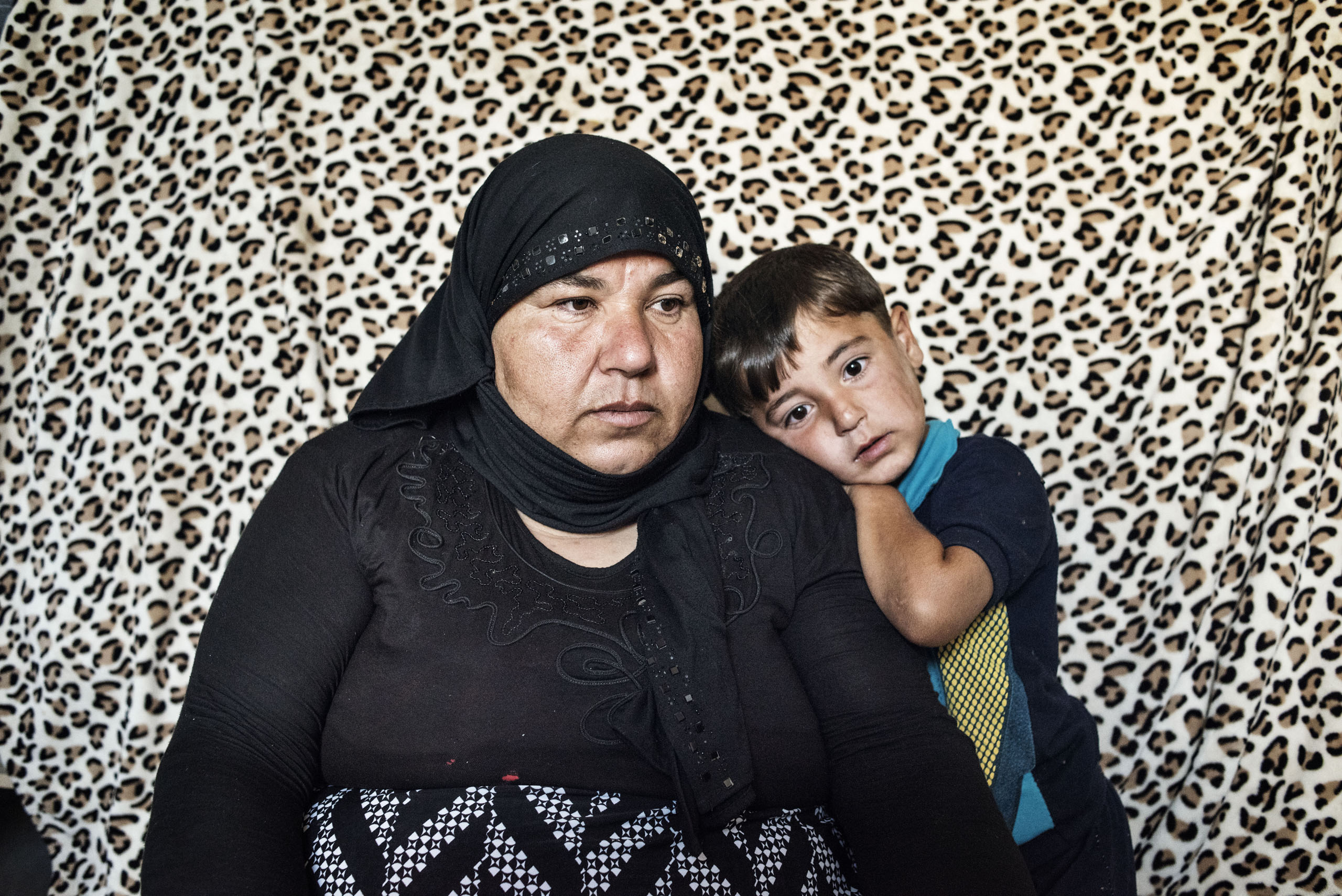 Nasima Abdo, 35, a member of the Yazidi religious minority, appears in a camp for displaced people outside the city of Dohuk, in Iraq's autonomous Kurdish region, May 19, 2016. Abdo and three of her children were taken captive by ISIS fighters in August 