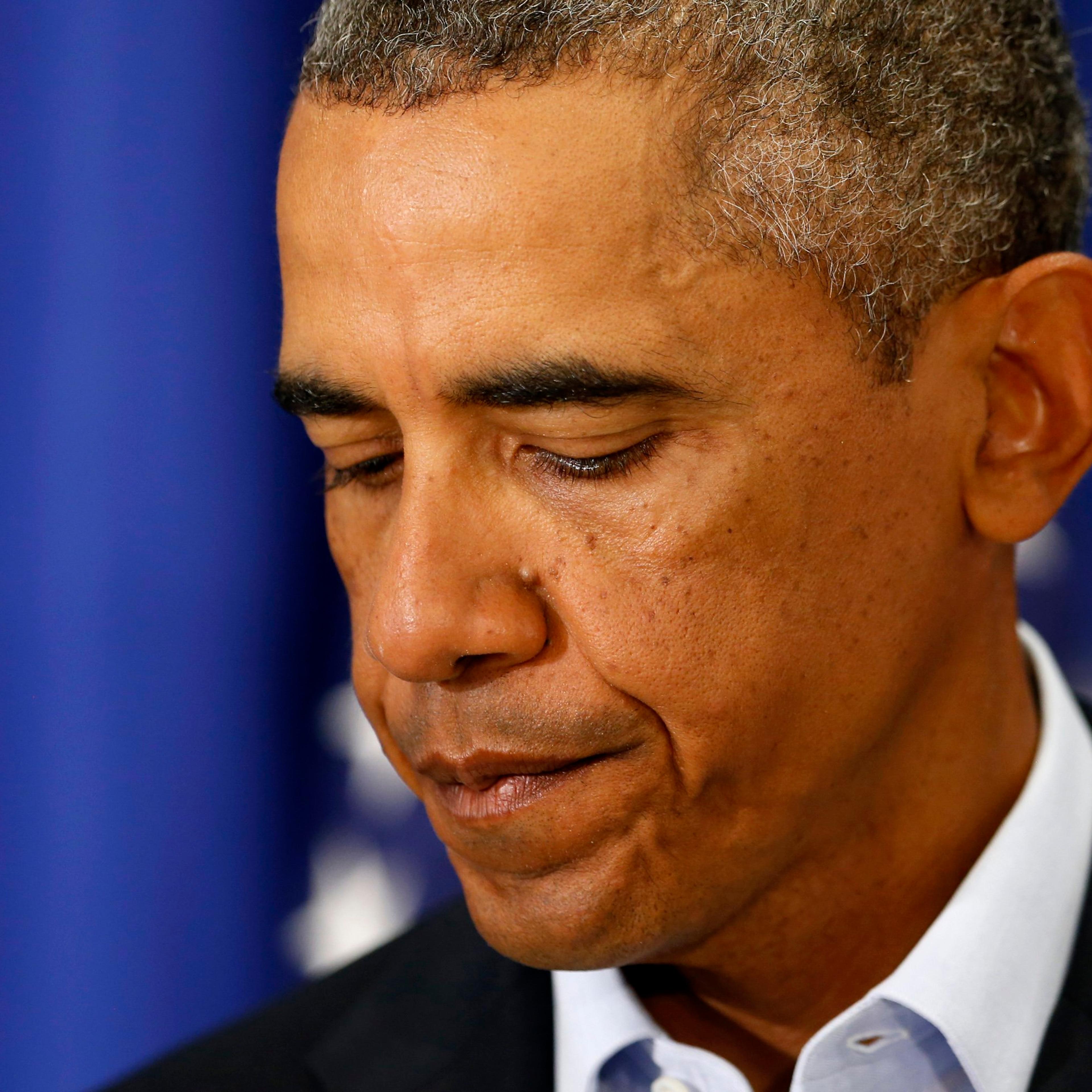 U.S. President Barack Obama delivers a statement from Martha's Vineyard