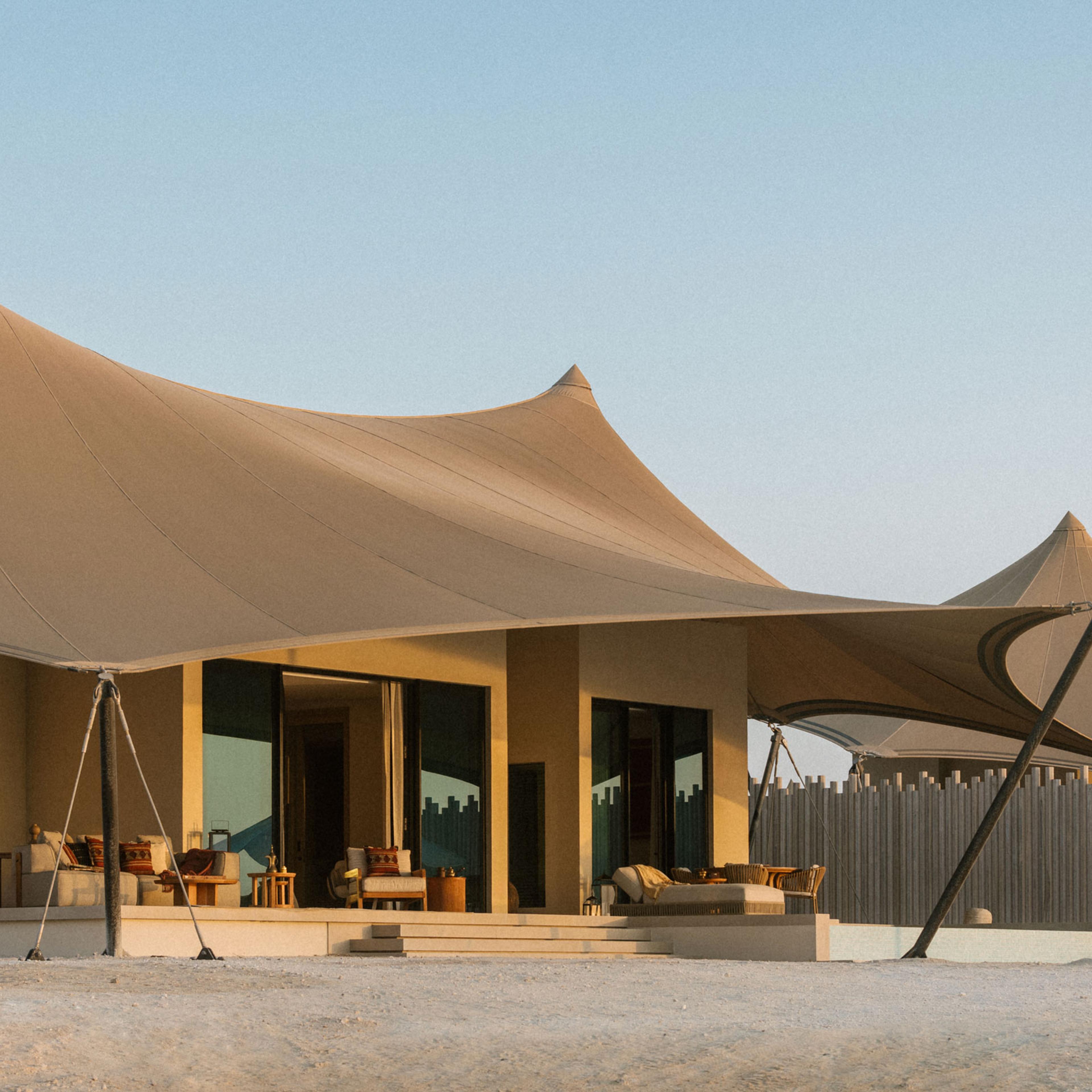 Tented accommodations at Our Habitas Ras Abrouq