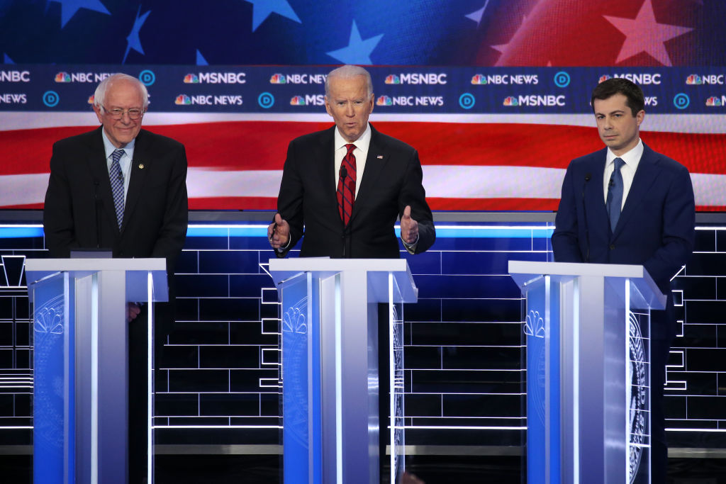 Democratic Presidential Candidates Debate In Las Vegas Ahead Of Nevada Caucuses