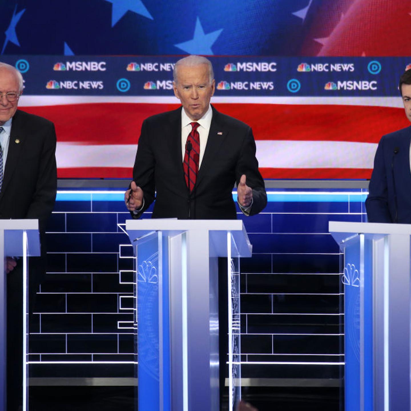 Democratic Presidential Candidates Debate In Las Vegas Ahead Of Nevada Caucuses
