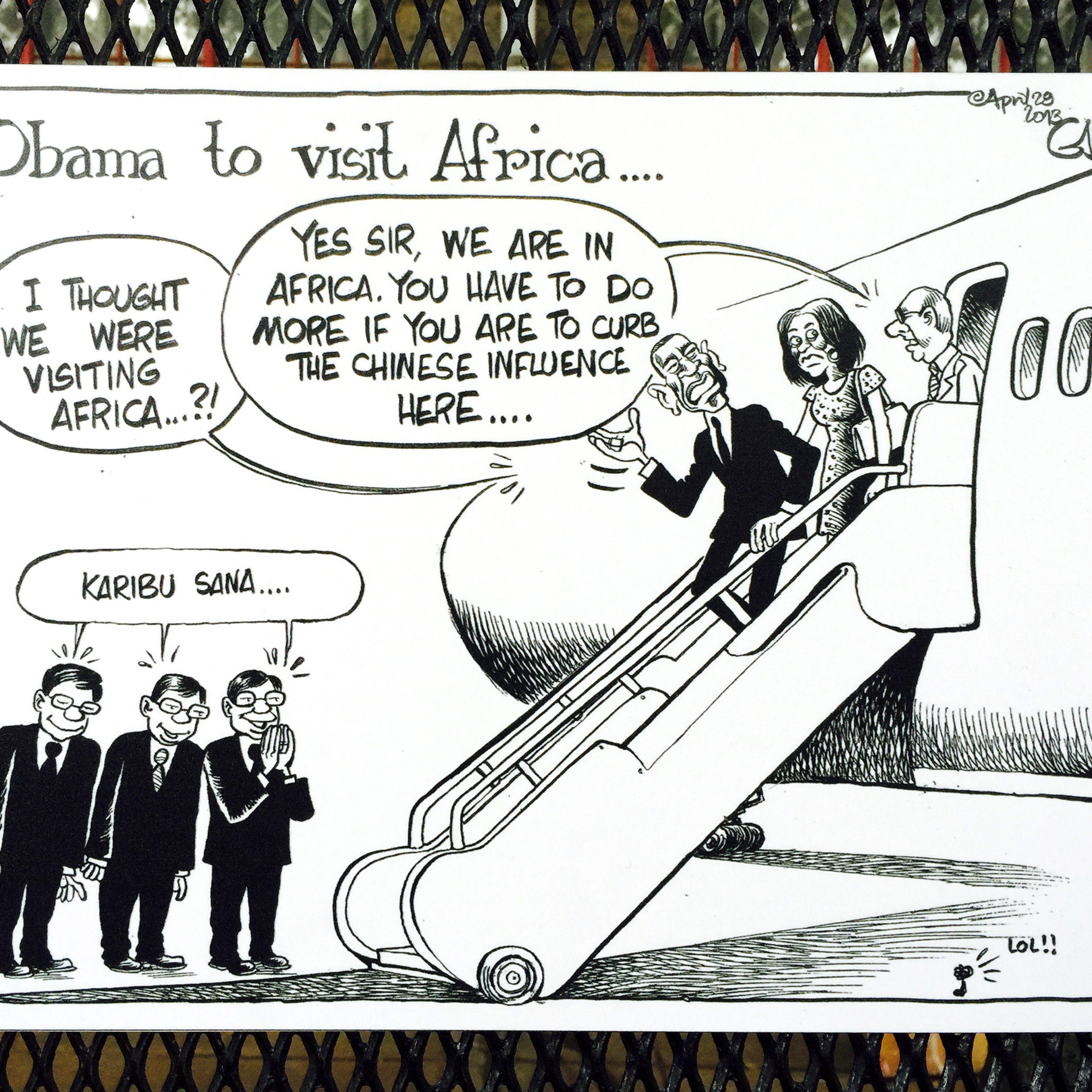 Obama Political Cartoons Africa