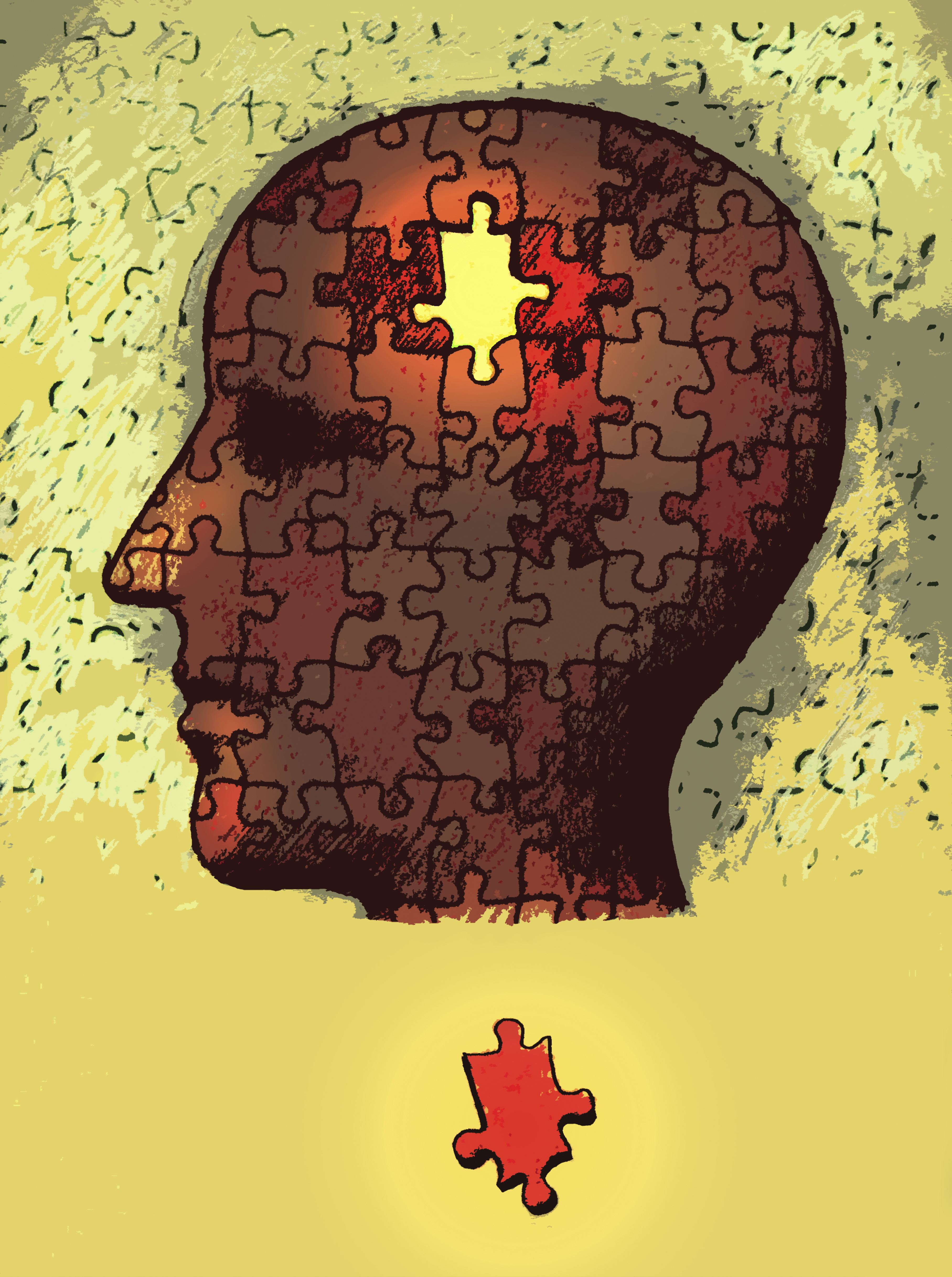 Missing jigsaw piece in head