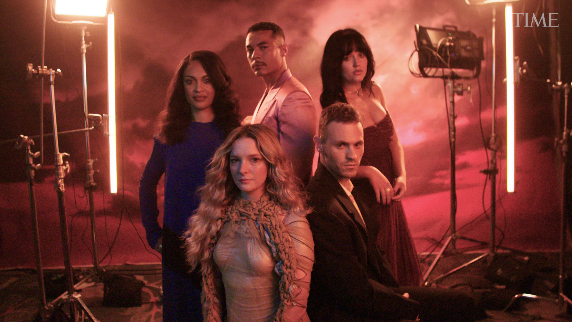 "The Rings of Power" cast members Morfydd Clark, Ismael Cruz Córdova, Cynthia Addai-Robinson, Markella Kavenagh, and Charlie Vickers