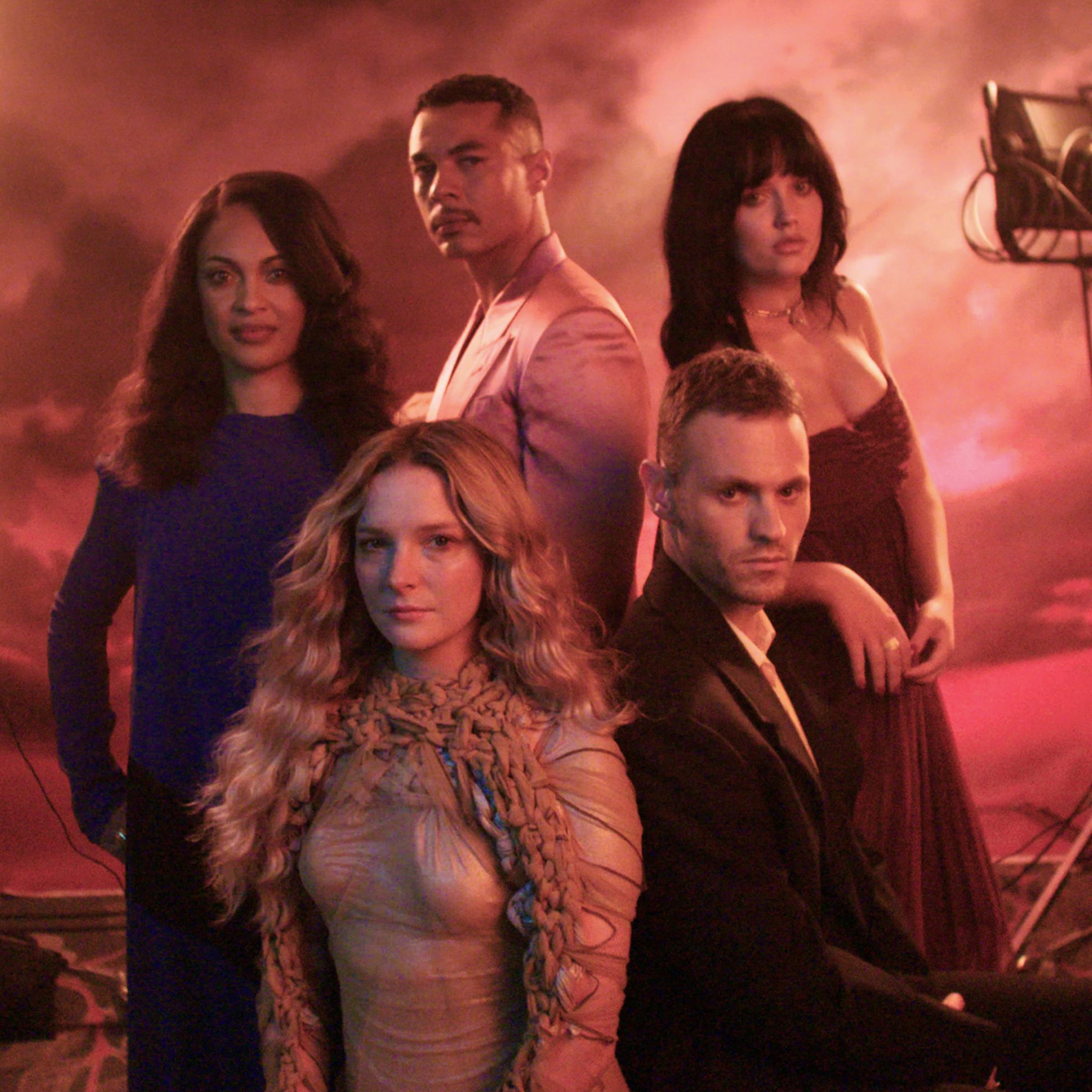 "The Rings of Power" cast members Morfydd Clark, Ismael Cruz Córdova, Cynthia Addai-Robinson, Markella Kavenagh, and Charlie Vickers