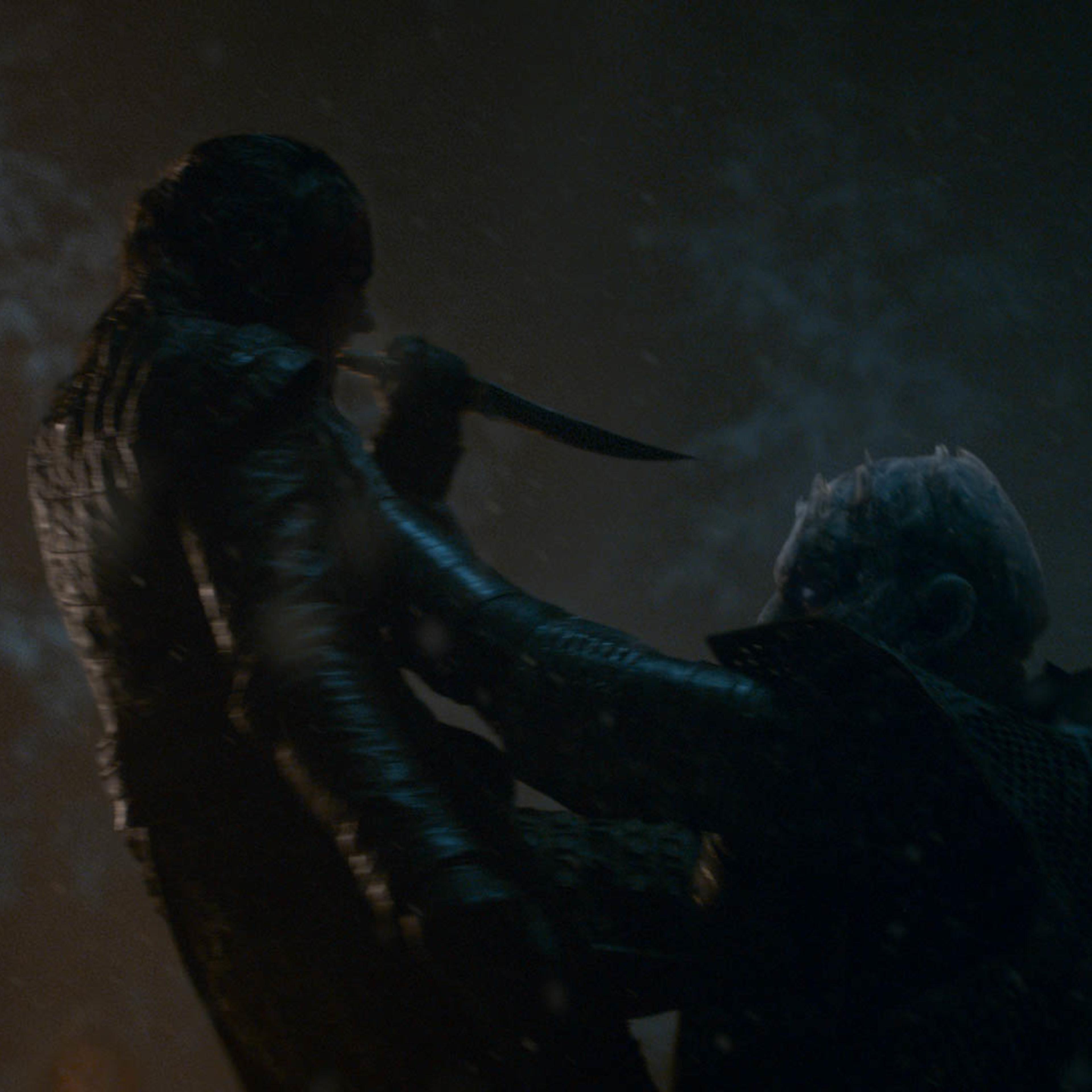 Arya Stark confronts the night king