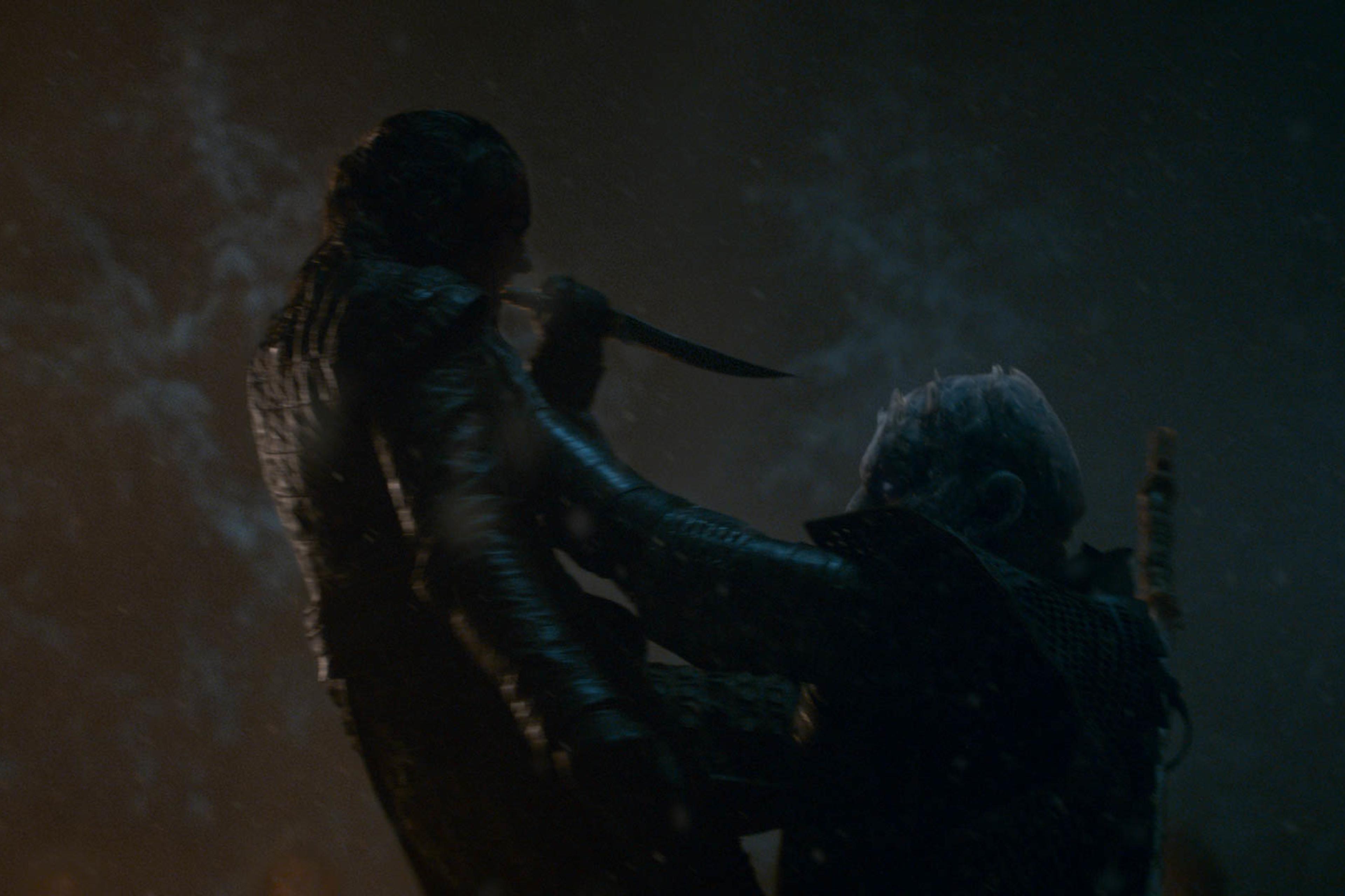 Arya Stark confronts the night king