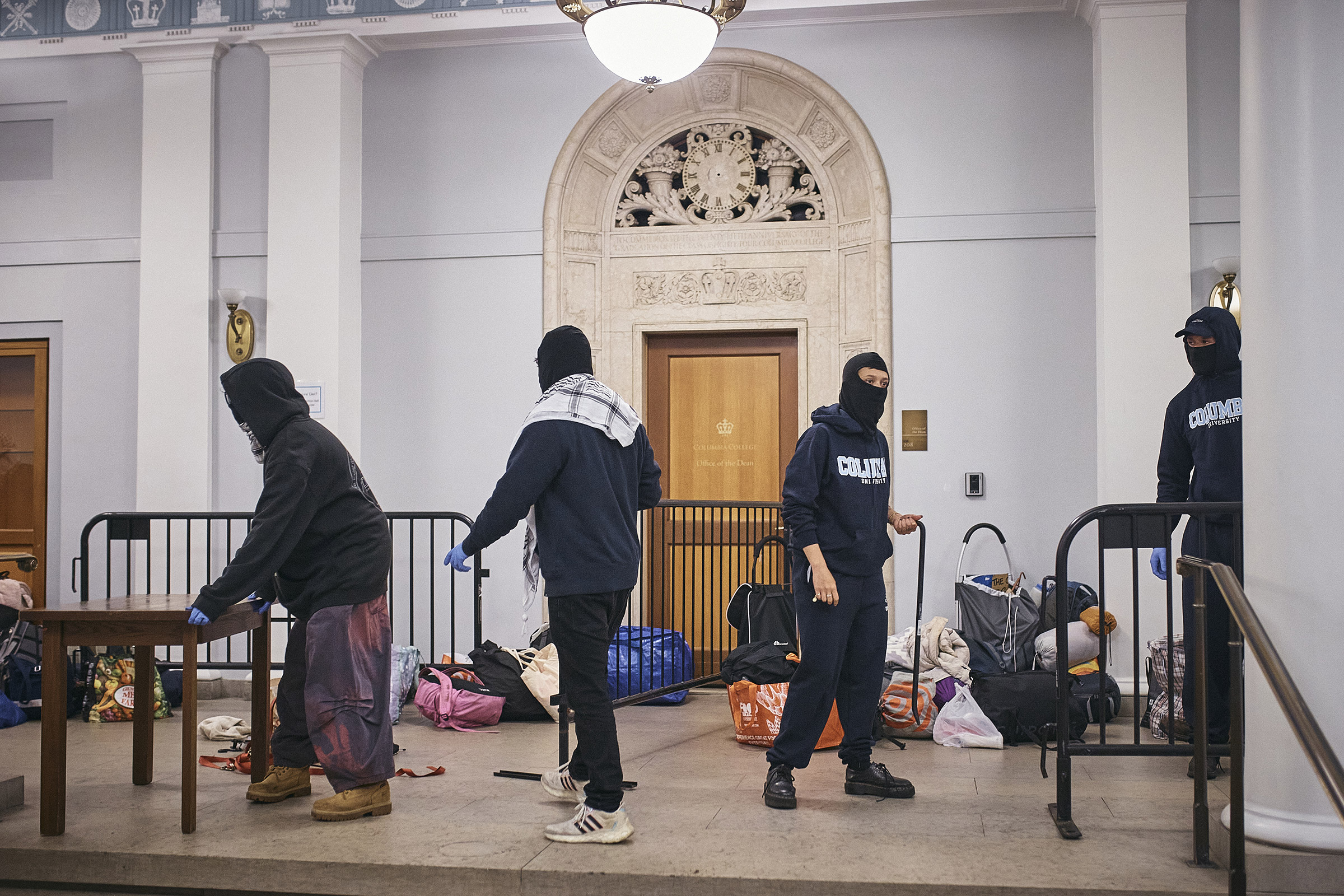Palestinians Campus Protests CPro-Palestinian student protestors take over Hamilton Hall on Columbia University campus in New York City, April 29, 2024.olumbia