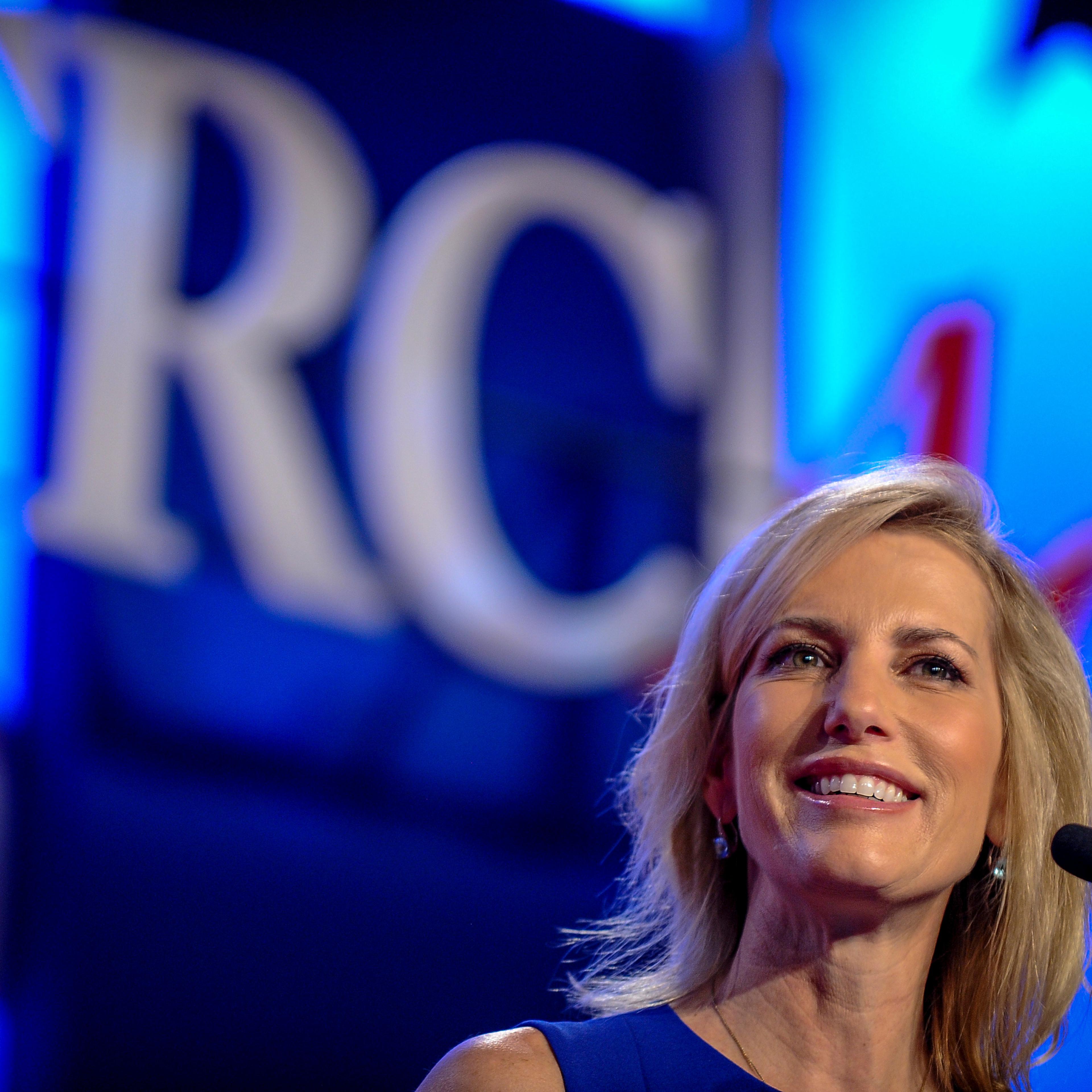 Radio host Ingraham delivers remarks in Washington.