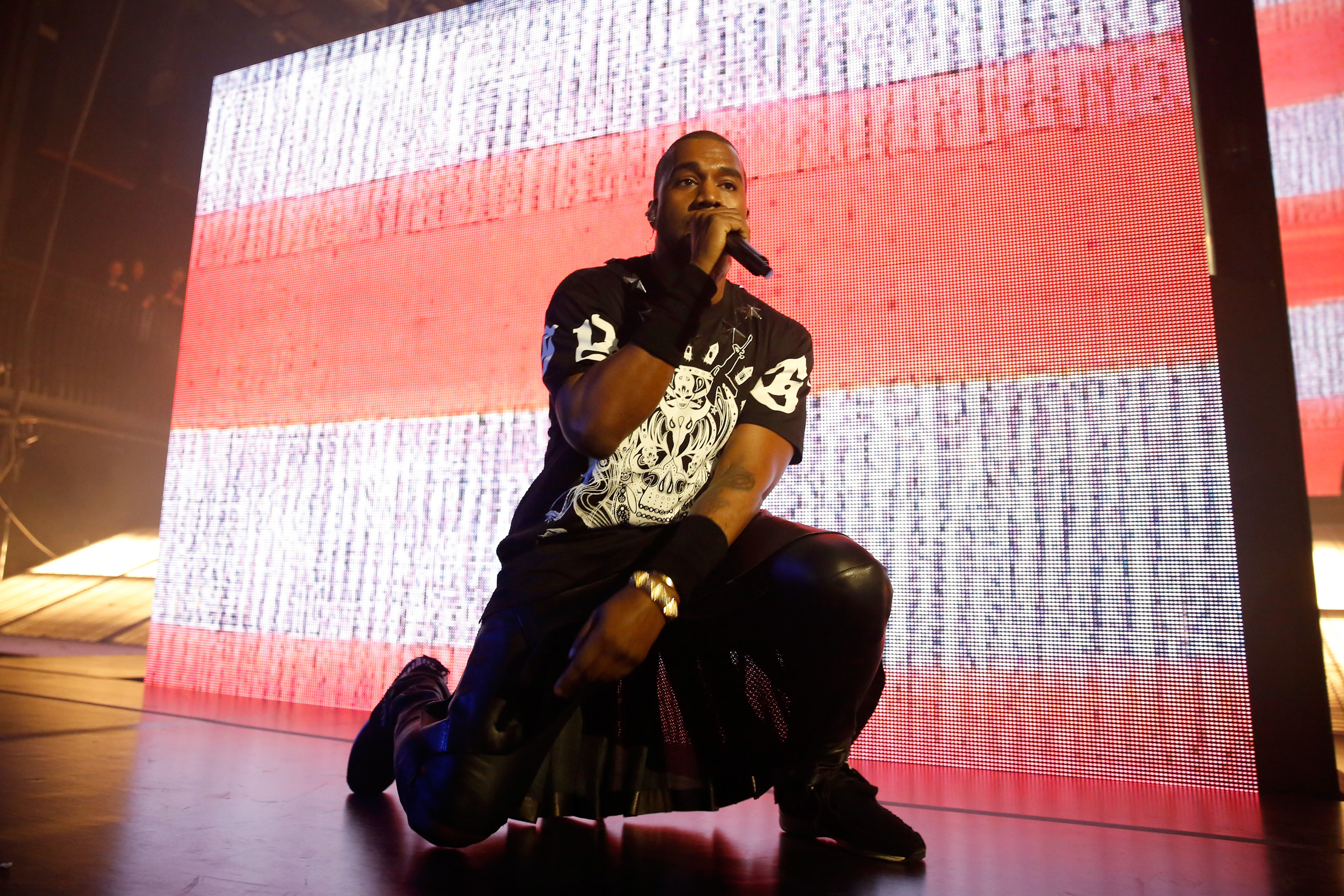 Kanye West performs at SXSW.