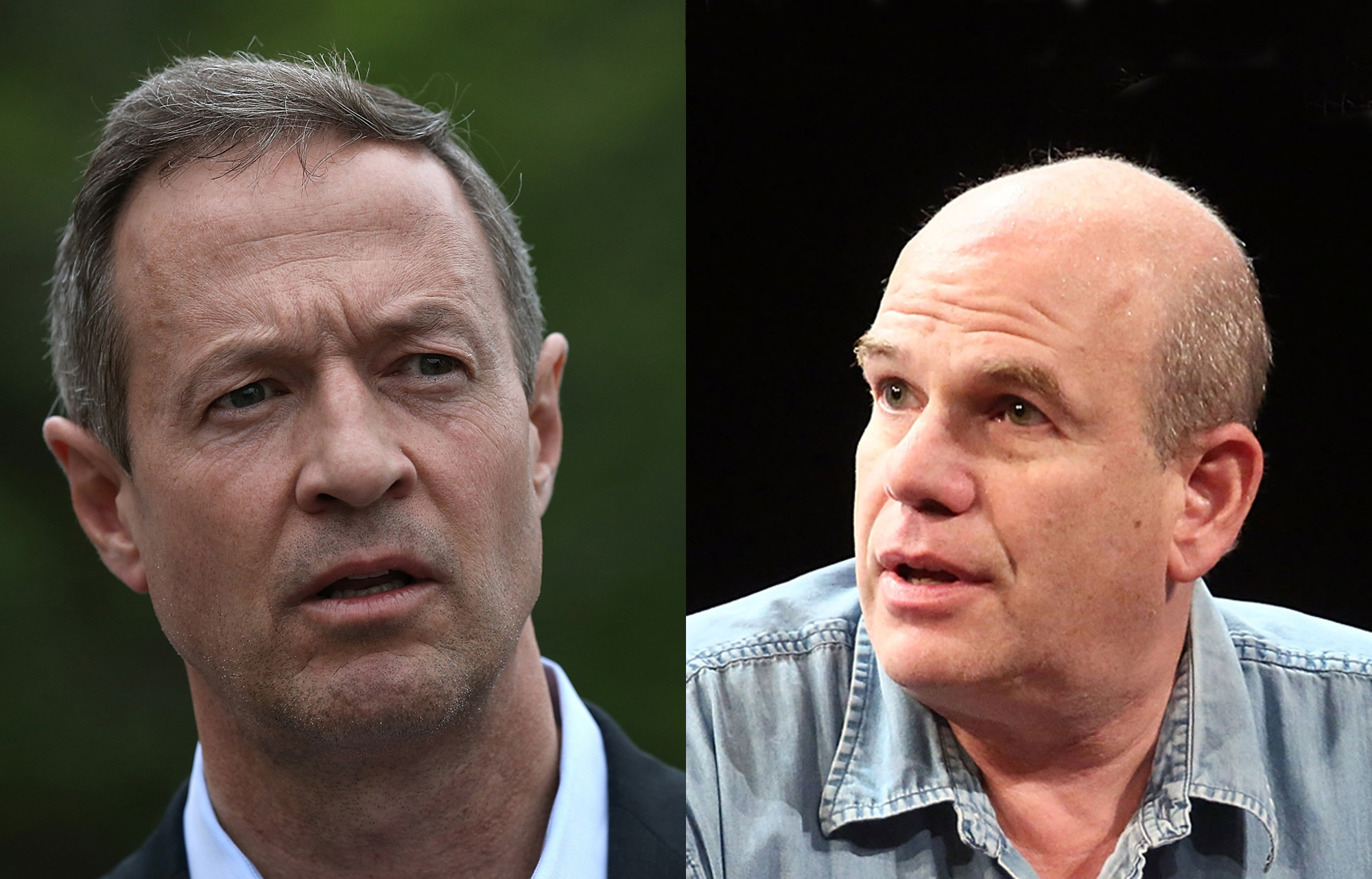 (L-R) Former Maryland Gov. Martin O'Malley (D-MD) and David Simon, creator of the HBO show, <i>The Wire</i>