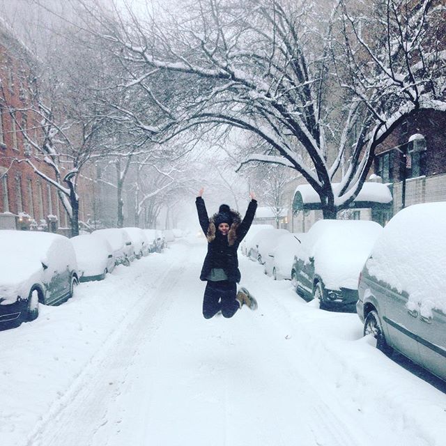 Mallory Miller posted this photo from NYC saying "SNOW yeah!!".