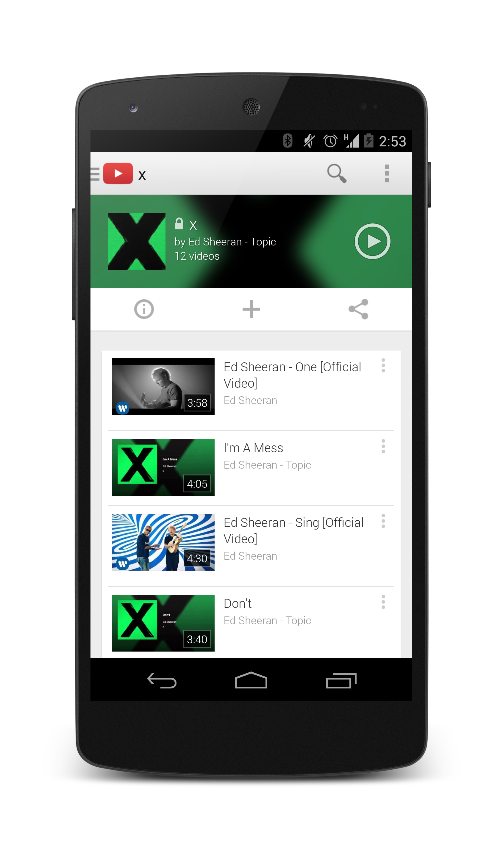 The new version of YouTube's app allows users to view full albums and artist discographies