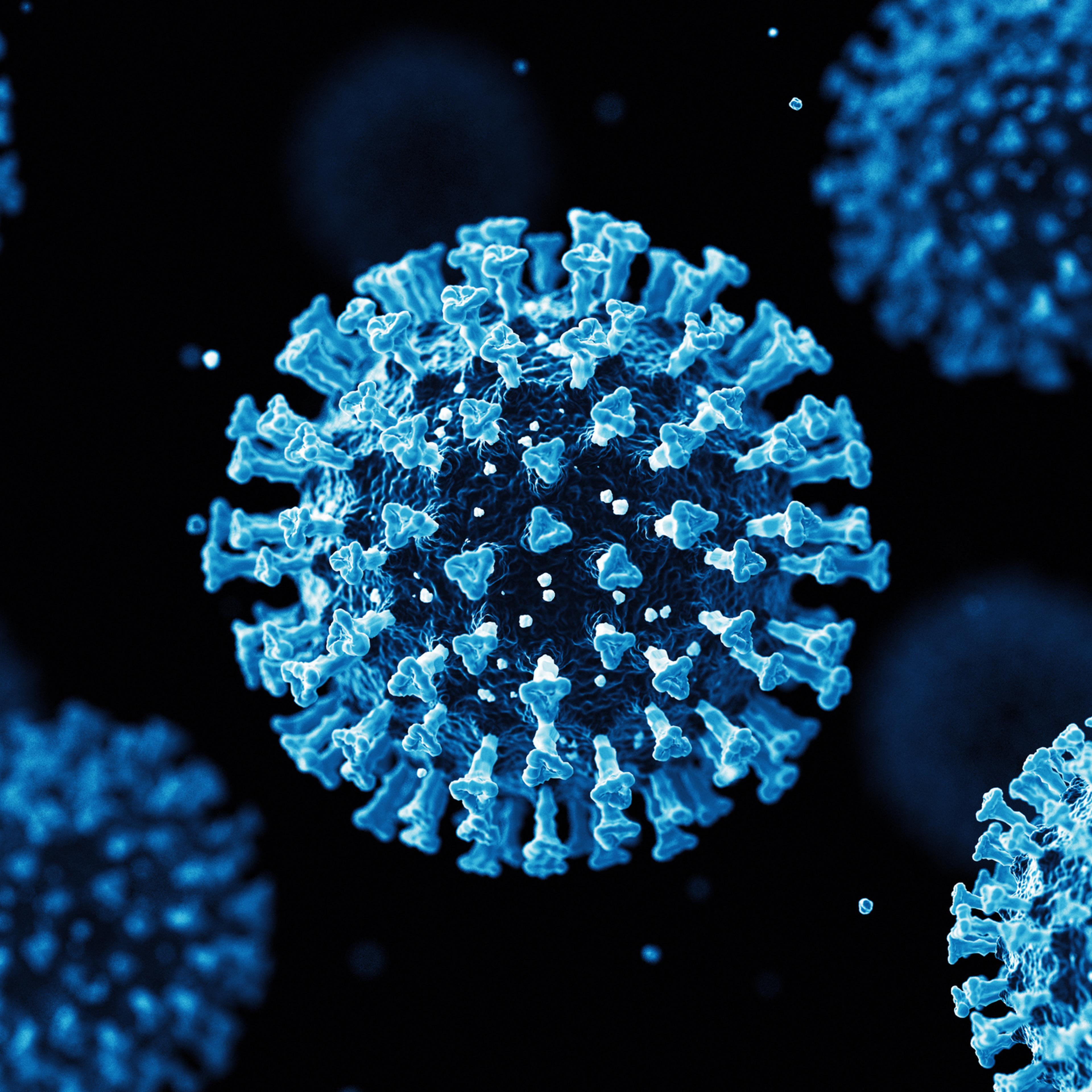 Coronavirus Cell New Strain Blue