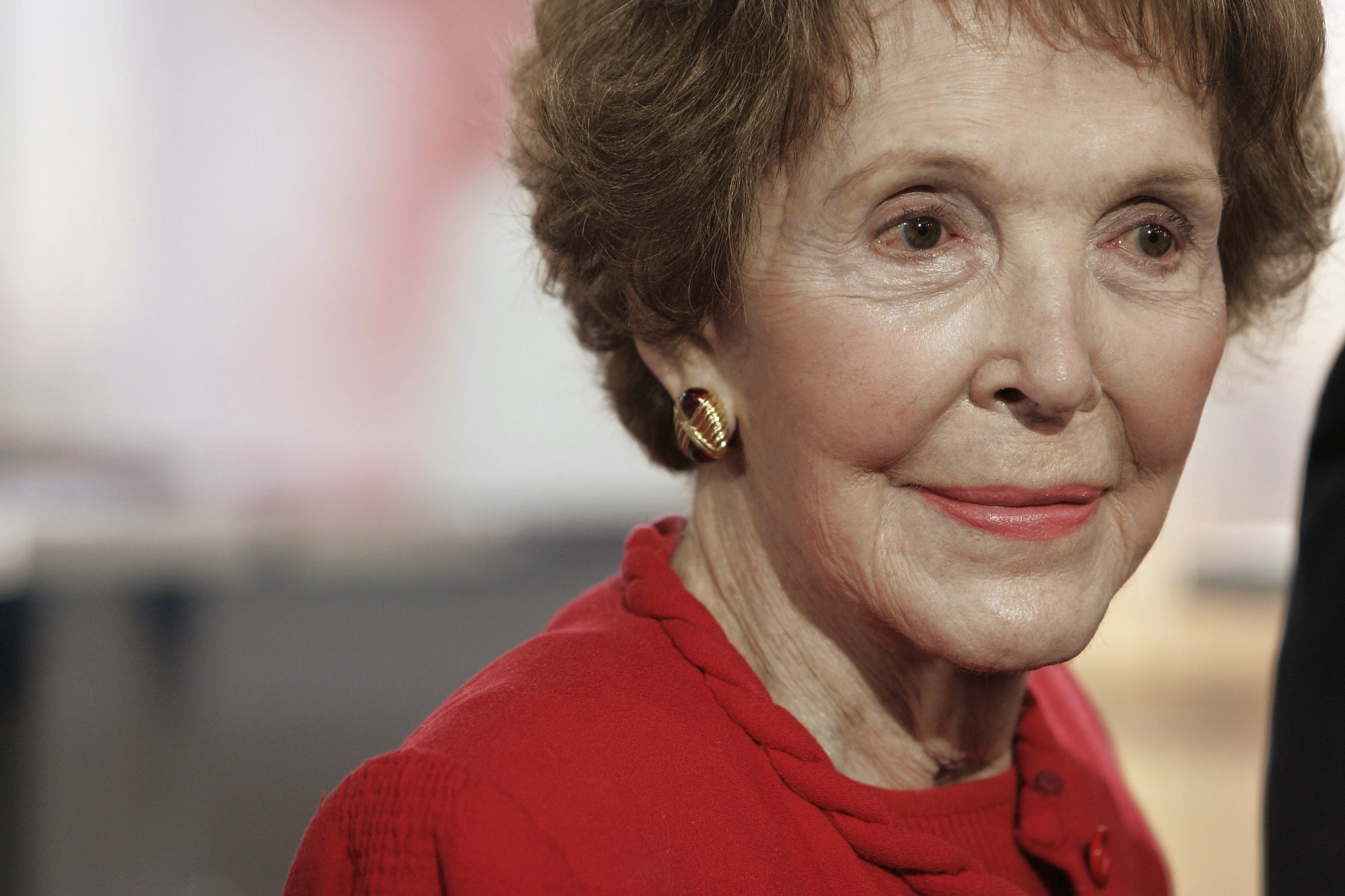 Former first lady Nancy Reagan at the CNN/Los Angeles Times Republican presidential debate at Ronald Reagan Presidential Library in Simi Valley