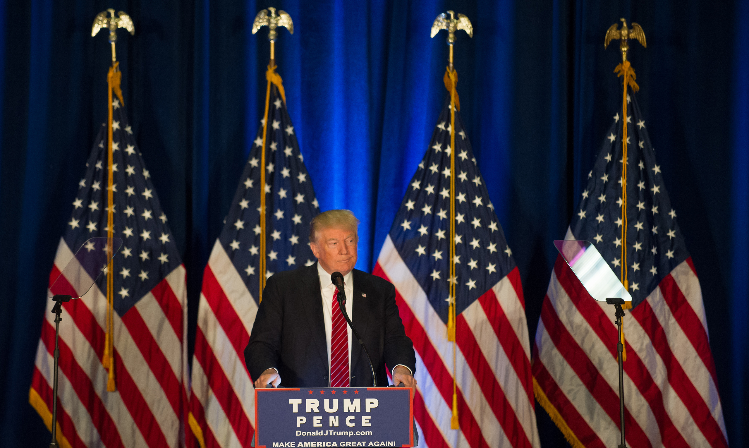 Donald Trump holds a campaign event at the Kilcawley Center at Youngstown State University in Youngstown, Ohio, on Aug. 15, 2016.