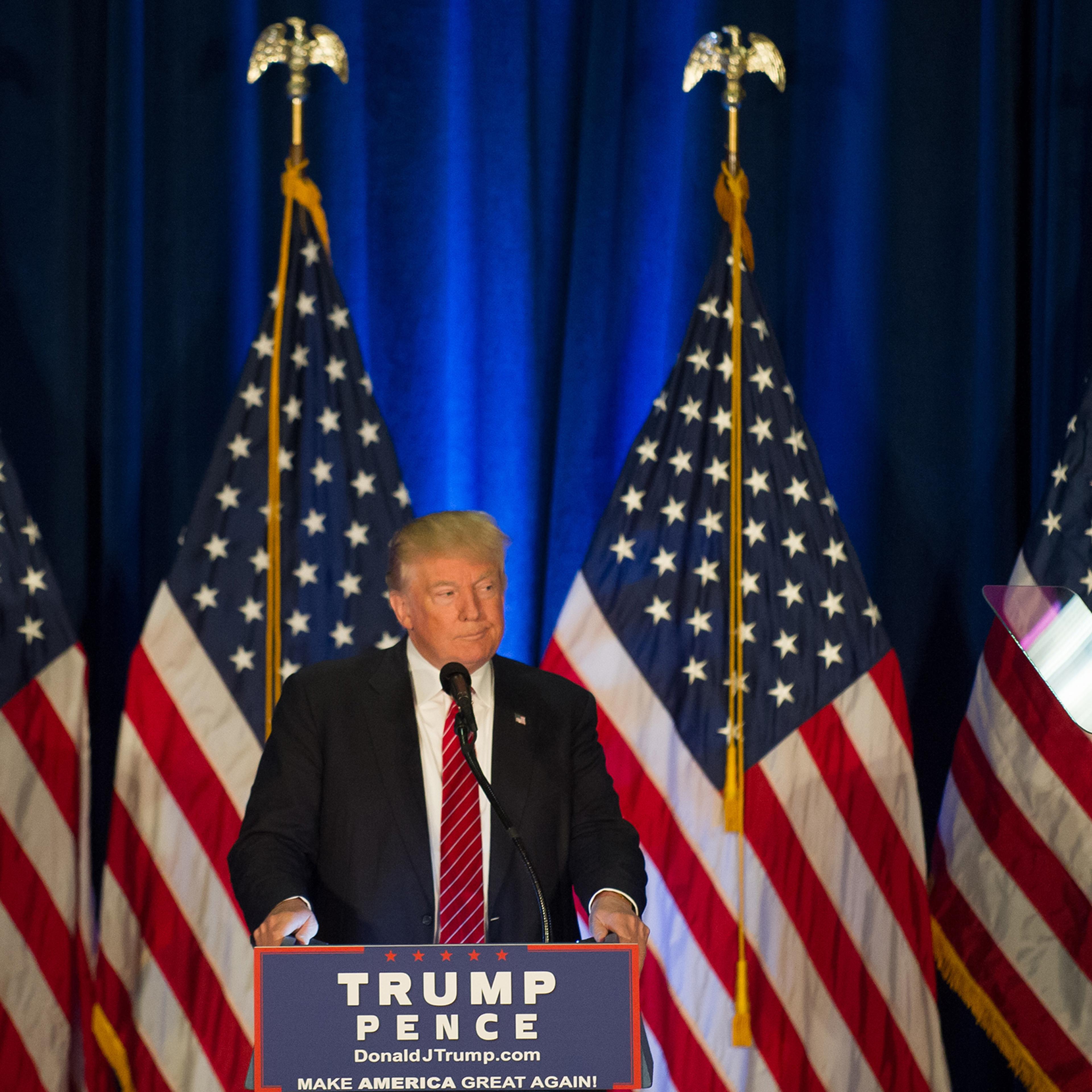 Donald Trump holds a campaign event at the Kilcawley Center at Youngstown State University in Youngstown, Ohio, on Aug. 15, 2016.