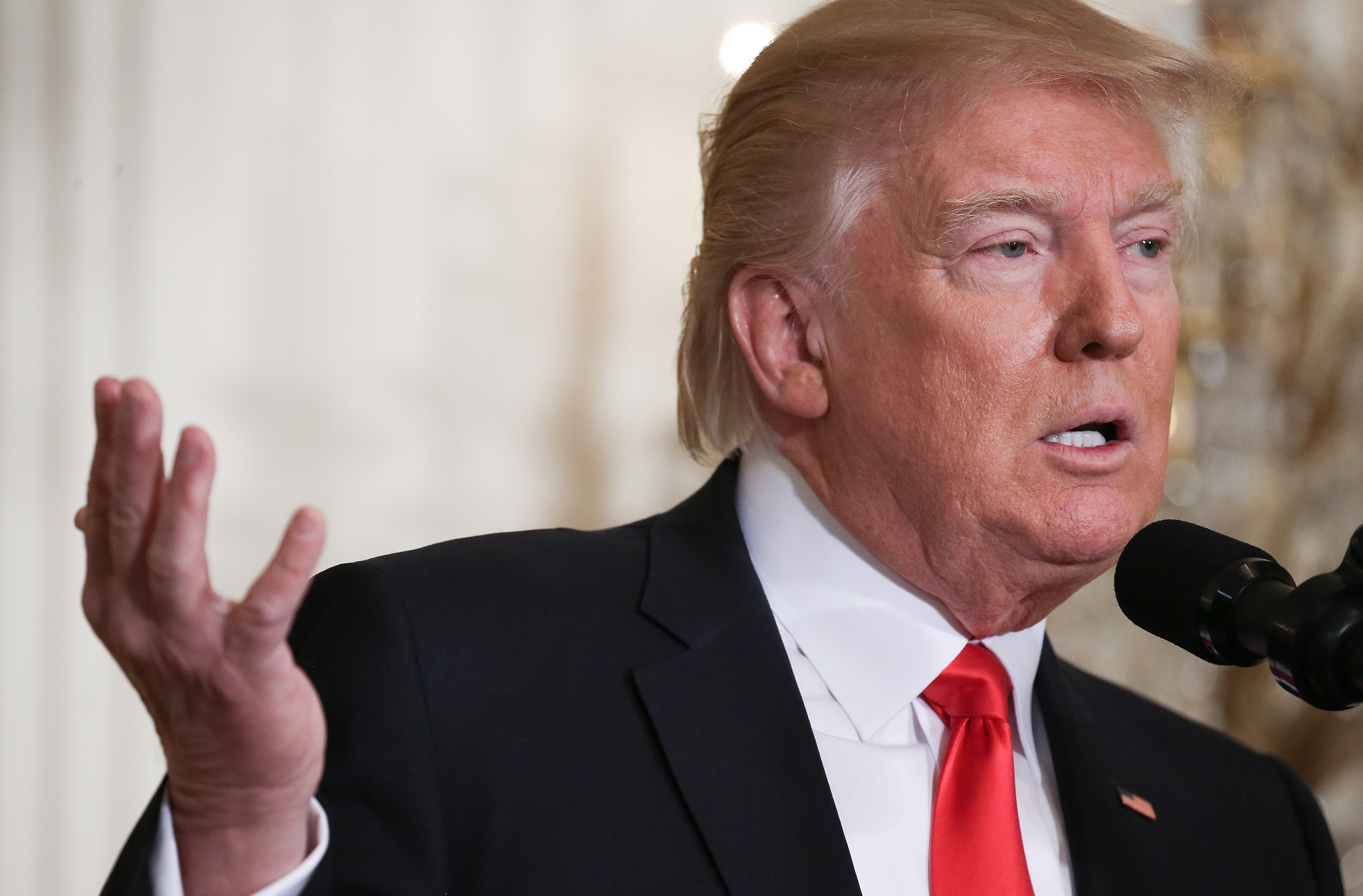 President Trump Holds News Conference In East Room Of White House