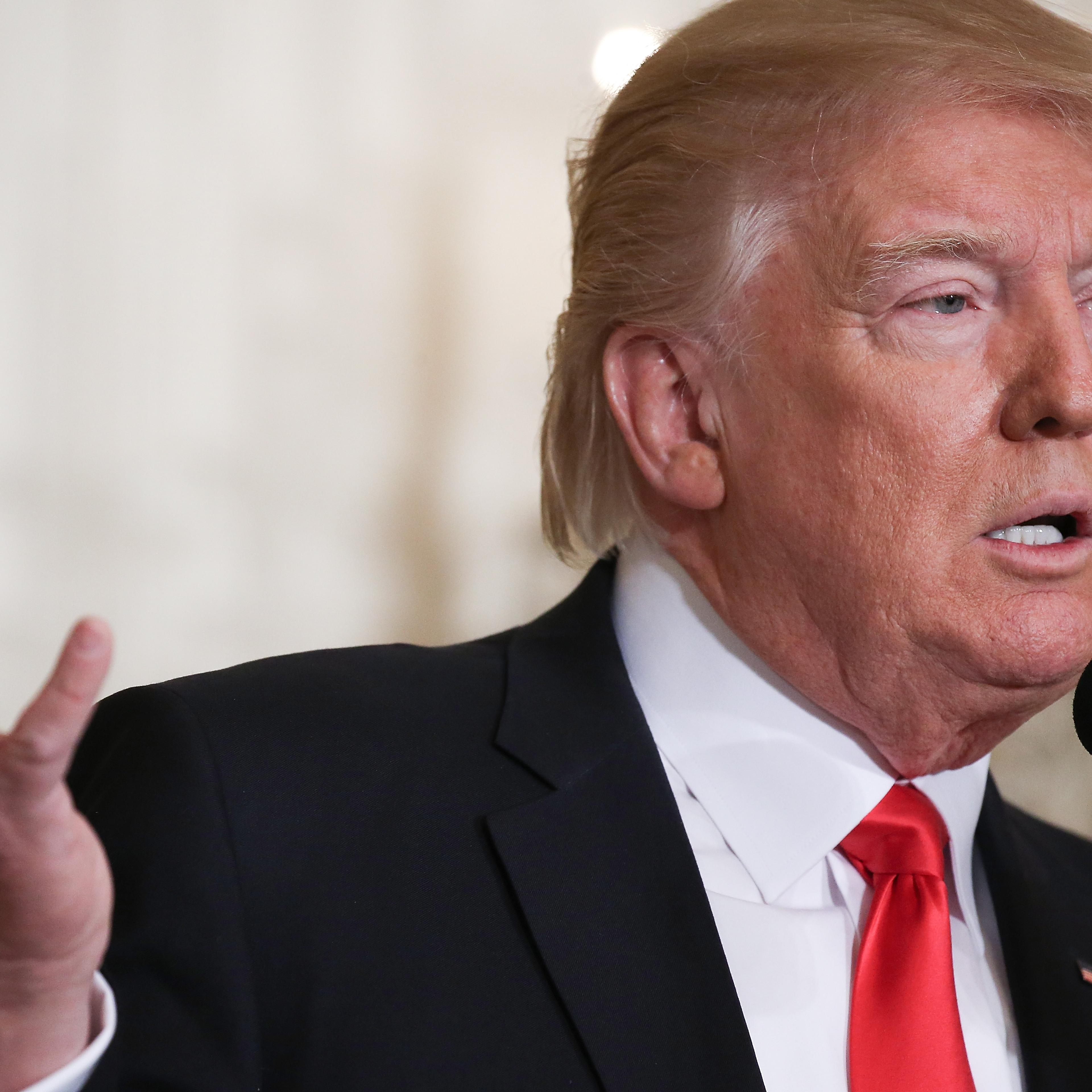 President Trump Holds News Conference In East Room Of White House