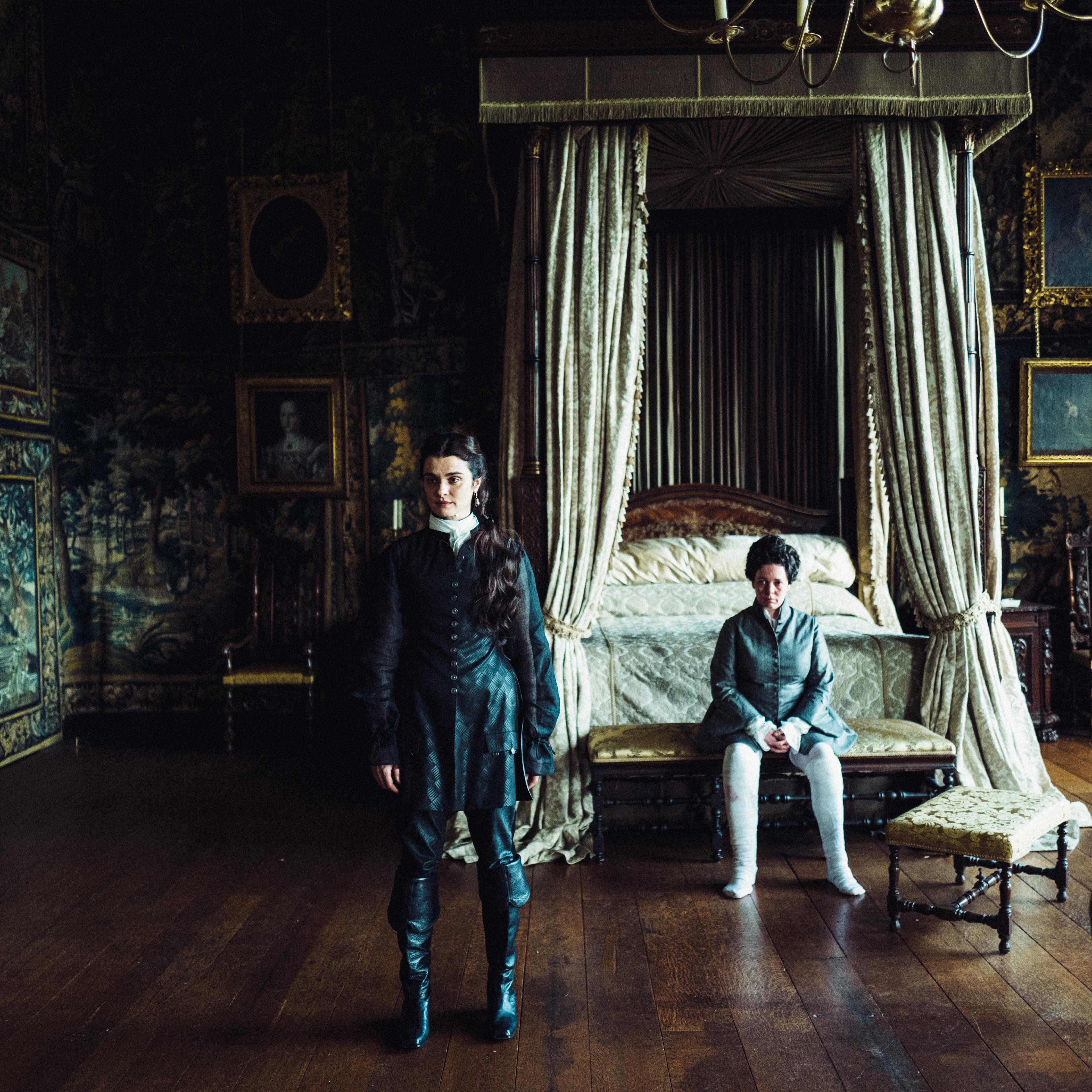 Rachel Weisz and Olivia Colman in the film THE FAVOURITE. Photo by Yorgos Lanthimos. © 2018 Twentieth Century Fox Film Corporation All Rights Reserved